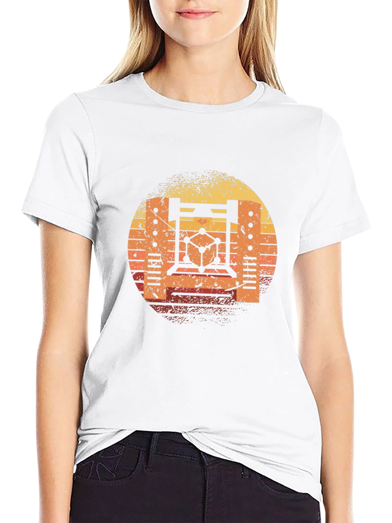 Retro Science T-Shirt - Sunset Graphic