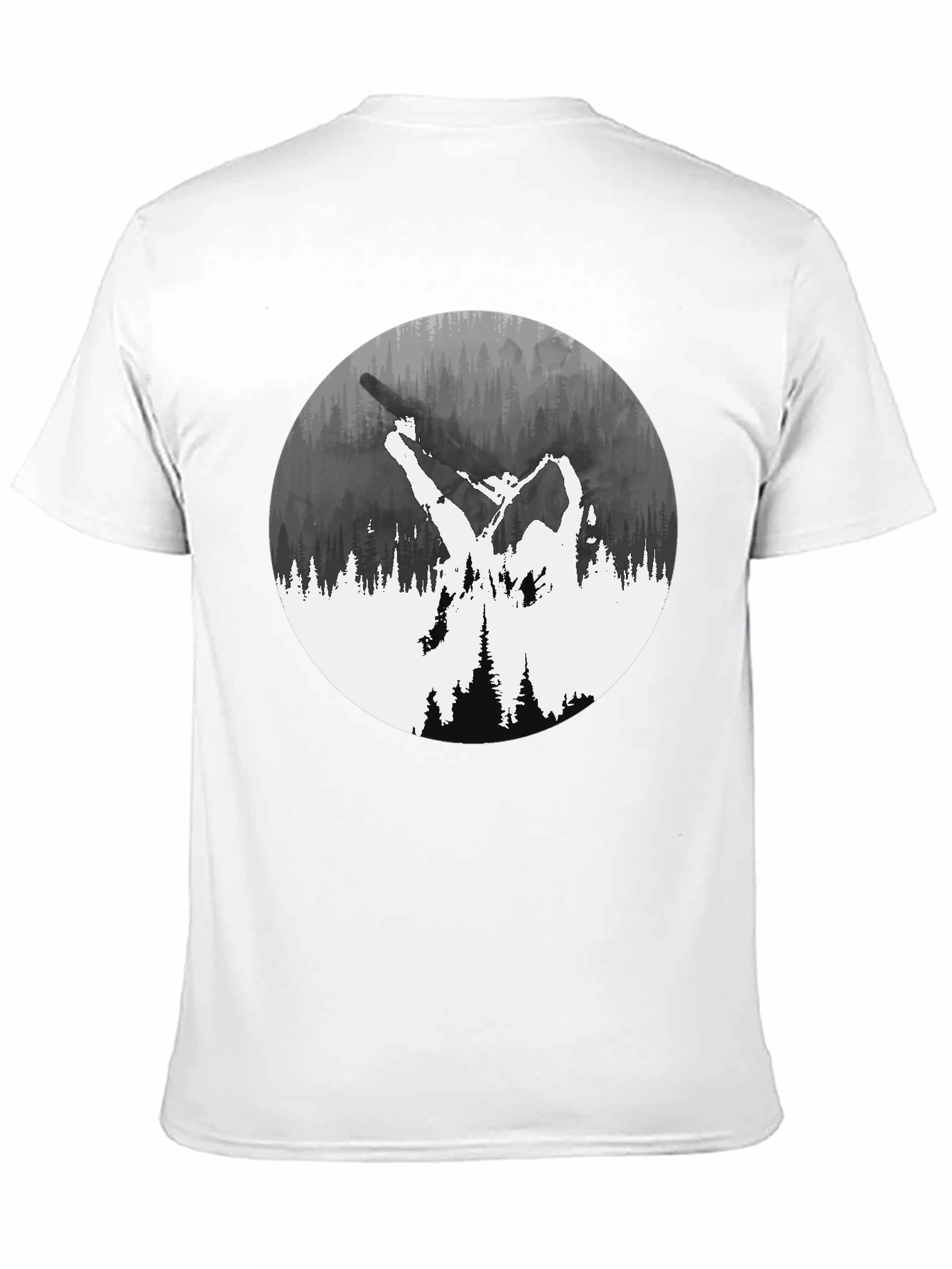 Nature Silhouette Graphic Tee - Black