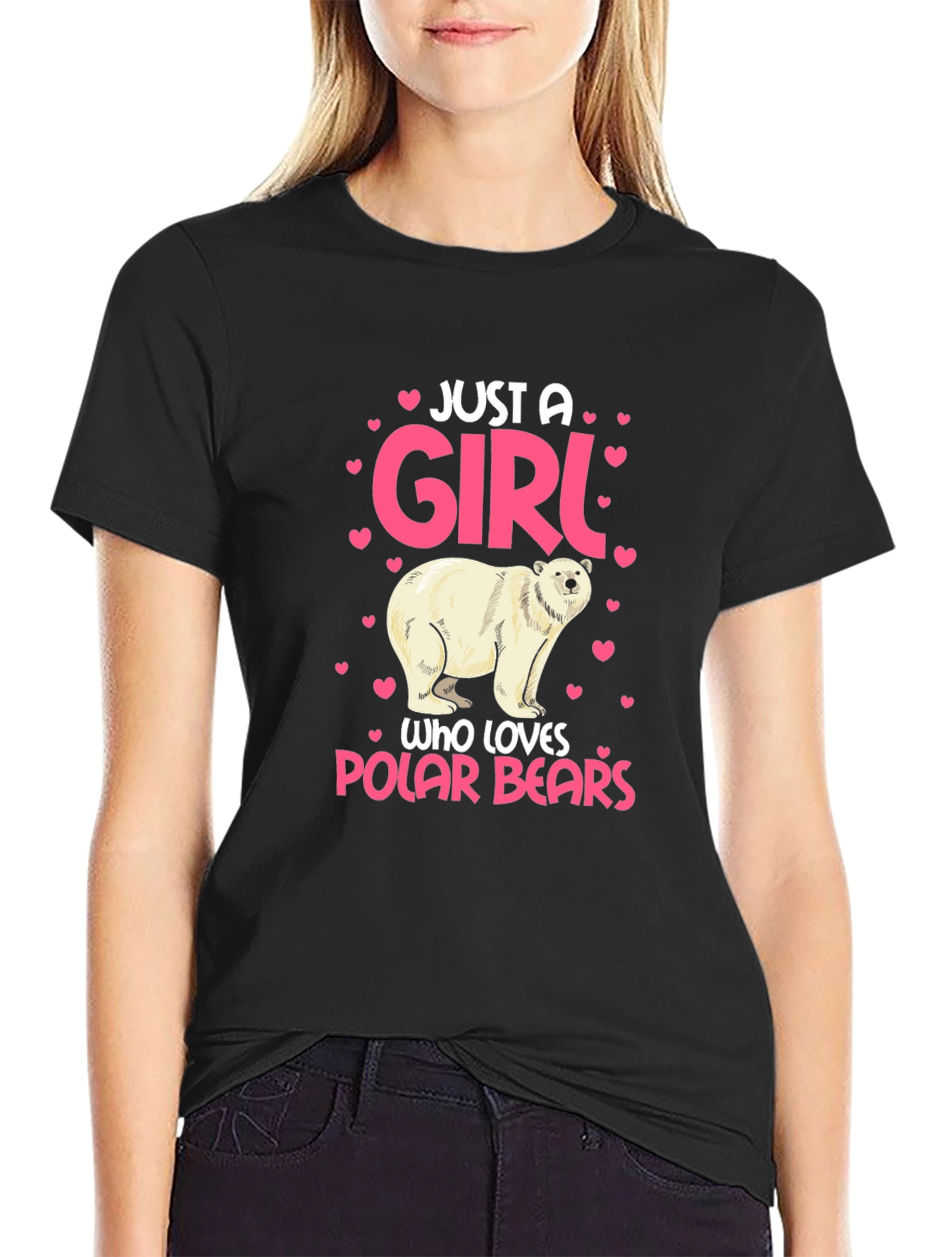 Just a Girl Who Loves Polar Bears Graphic Tee
