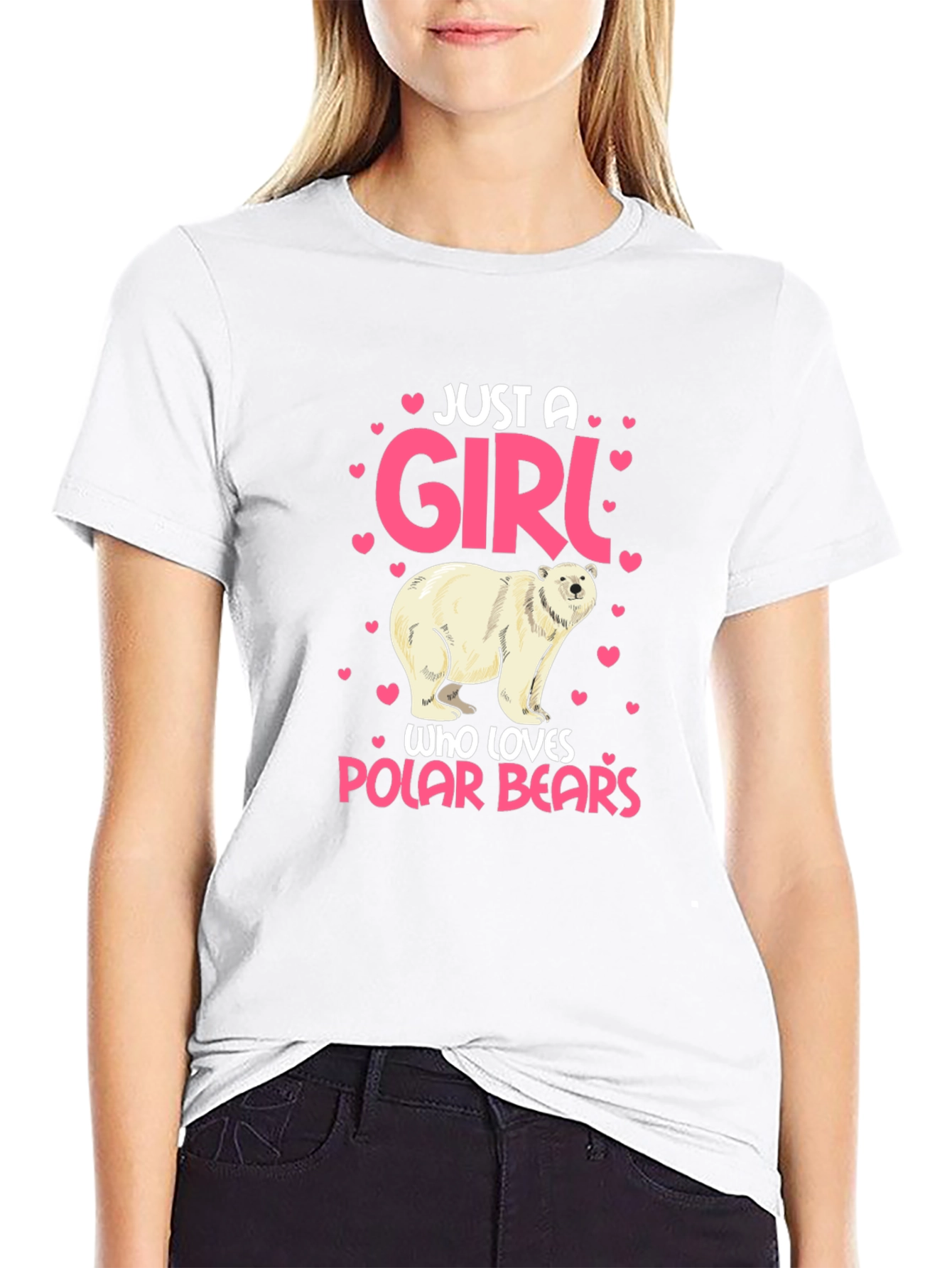 Just a Girl Who Loves Polar Bears Graphic Tee