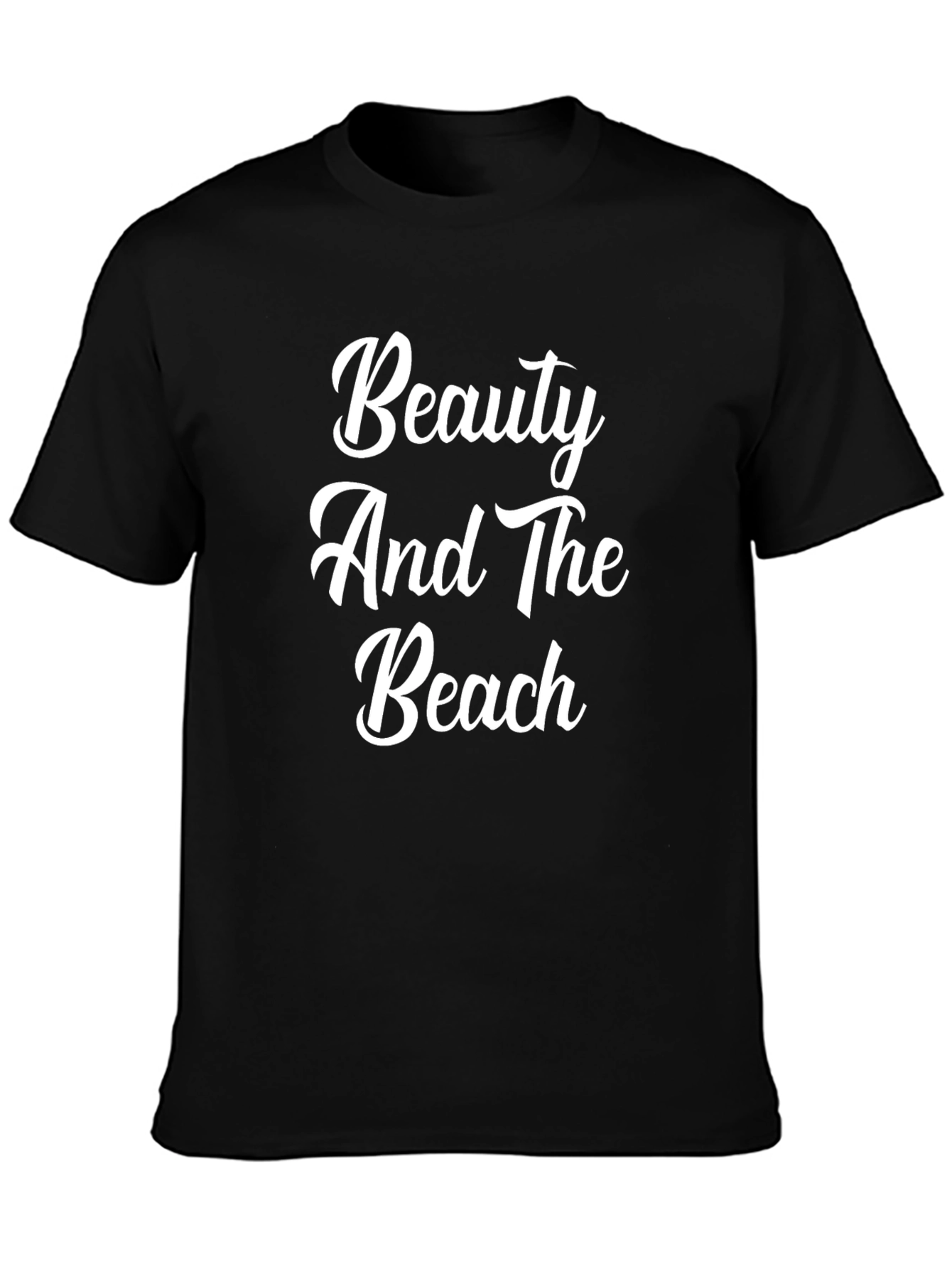 Beauty And The Beach Black Graphic Tee