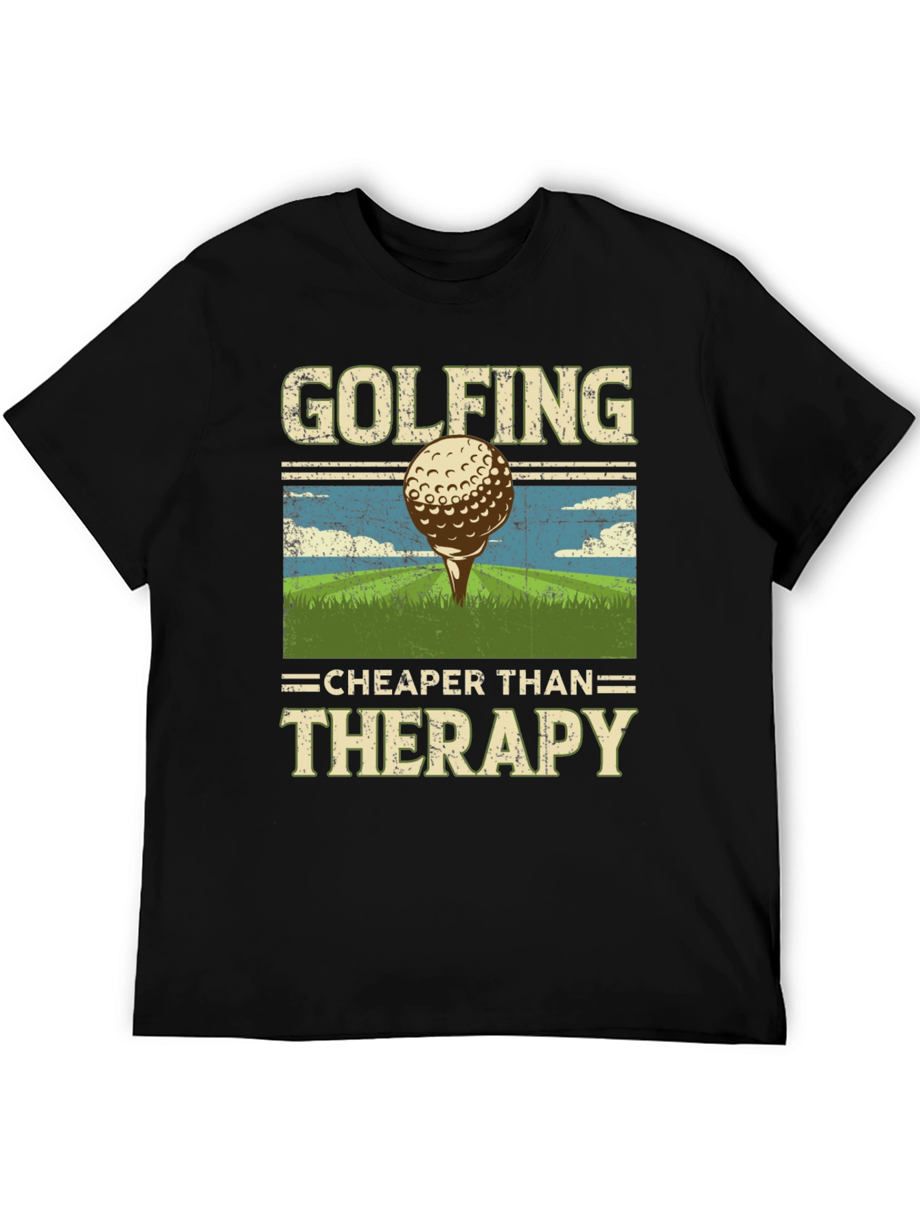 Golfing Cheaper Than Therapy T-Shirt
