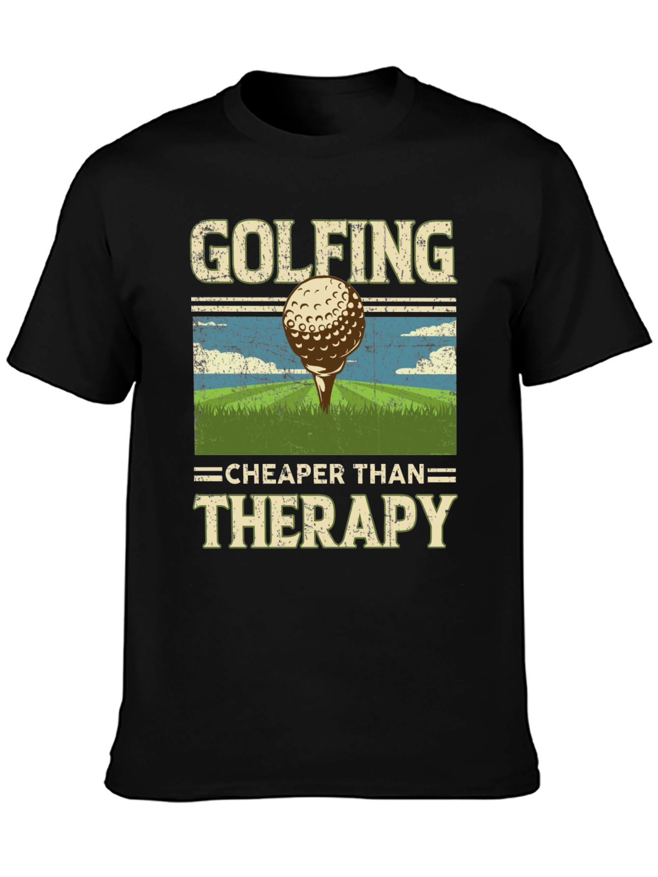 Golfing Cheaper Than Therapy T-Shirt