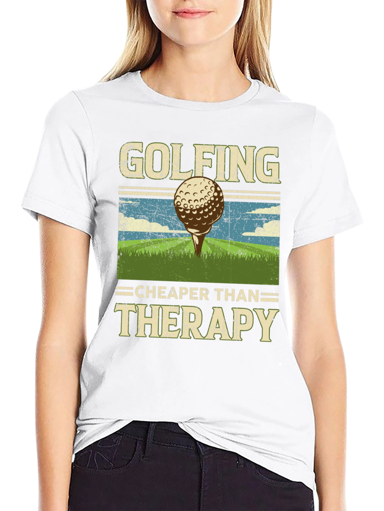 Golfing Cheaper Than Therapy T-Shirt