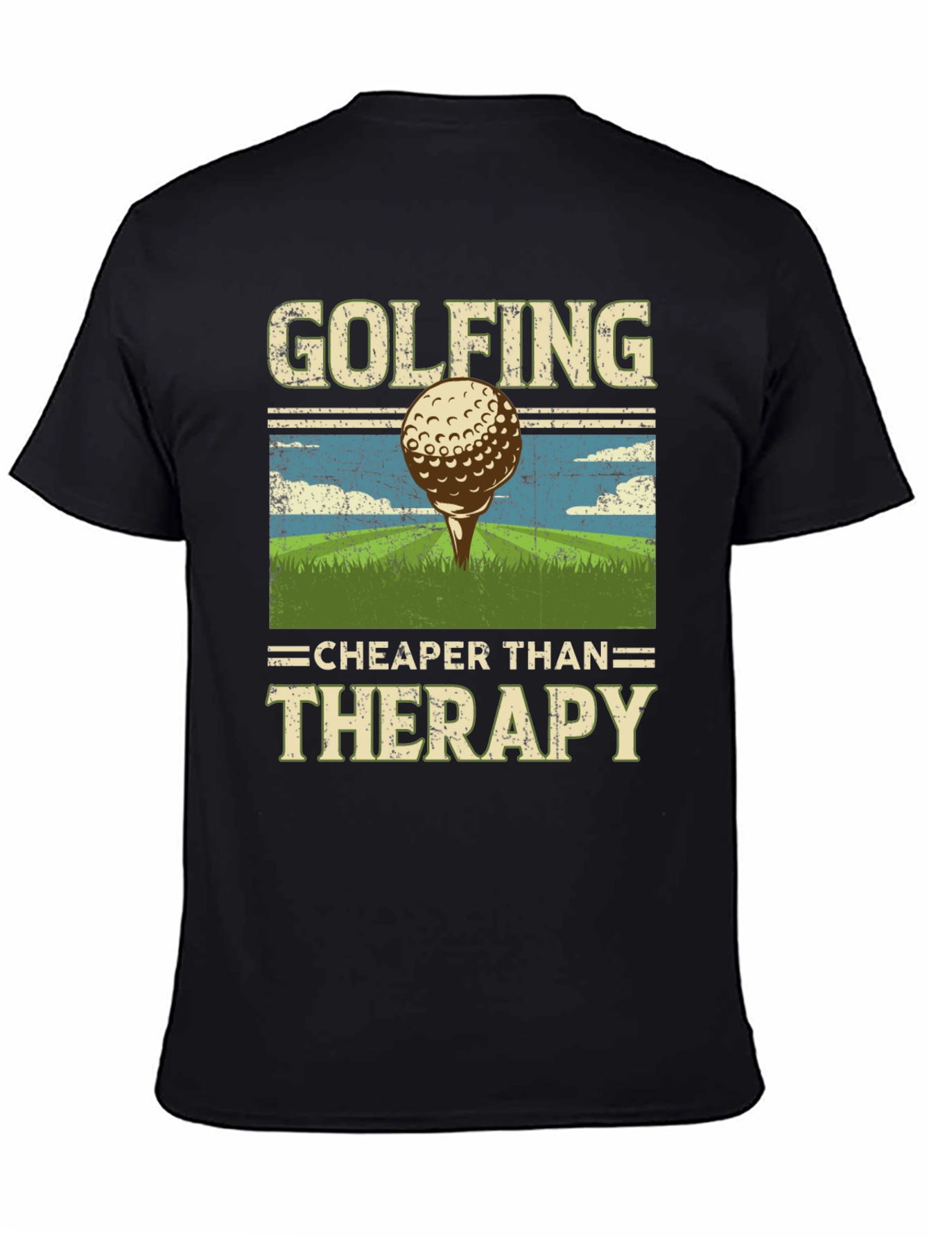 Golfing Cheaper Than Therapy T-Shirt
