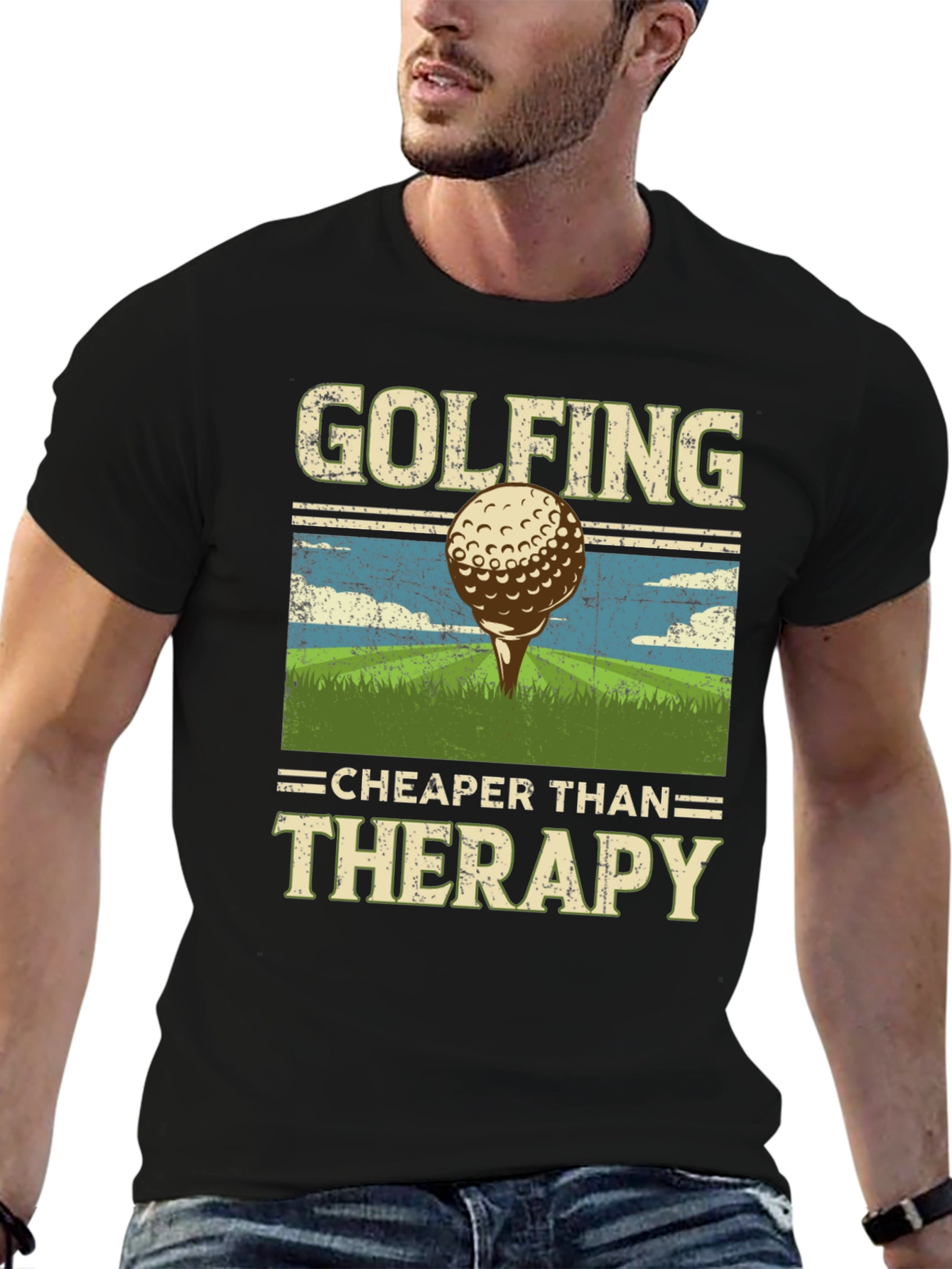 Golfing Cheaper Than Therapy T-Shirt