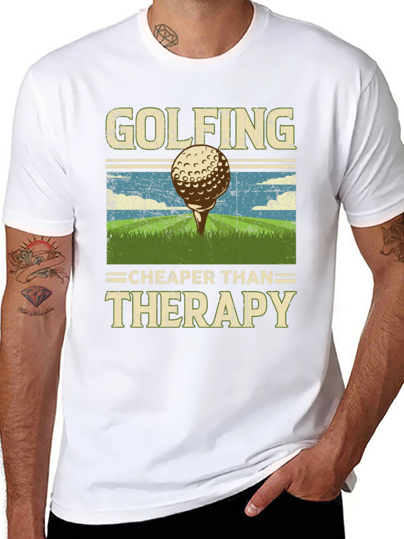Golfing Cheaper Than Therapy T-Shirt