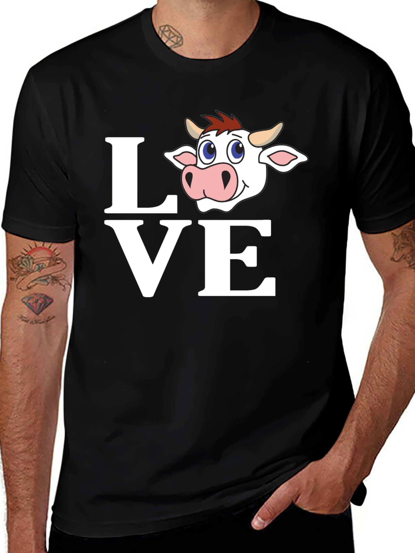 Love Cow T-Shirt - Cute Animal Graphic Tee