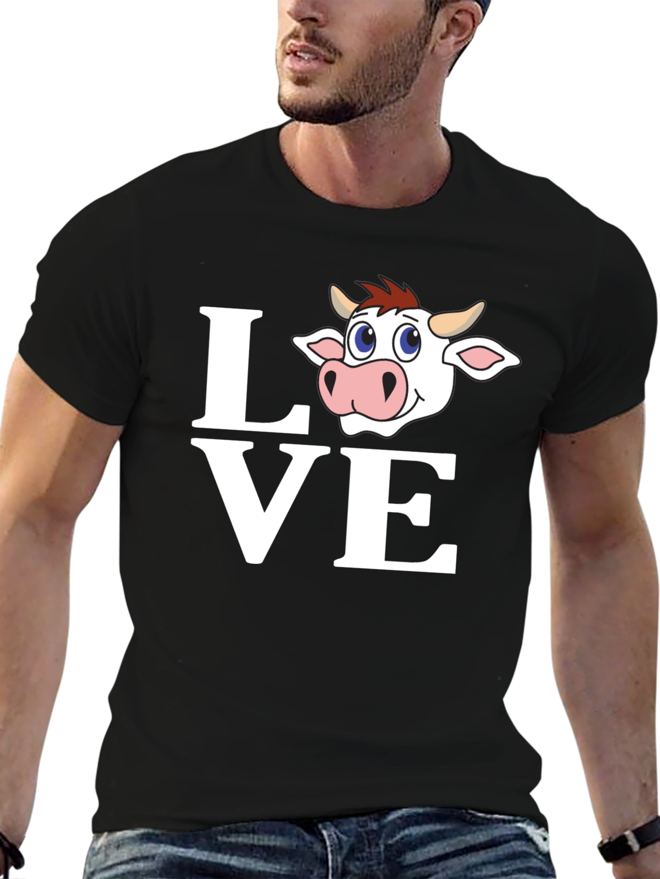 Love Cow T-Shirt - Cute Animal Graphic Tee