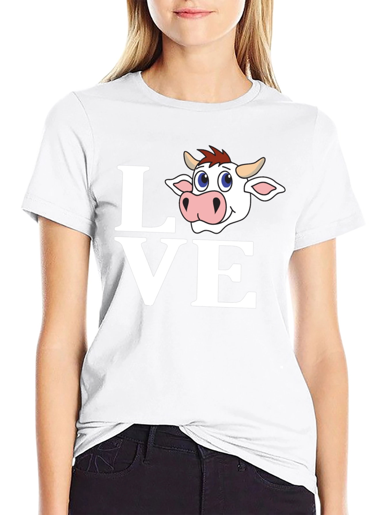 Love Cow T-Shirt - Cute Animal Graphic Tee