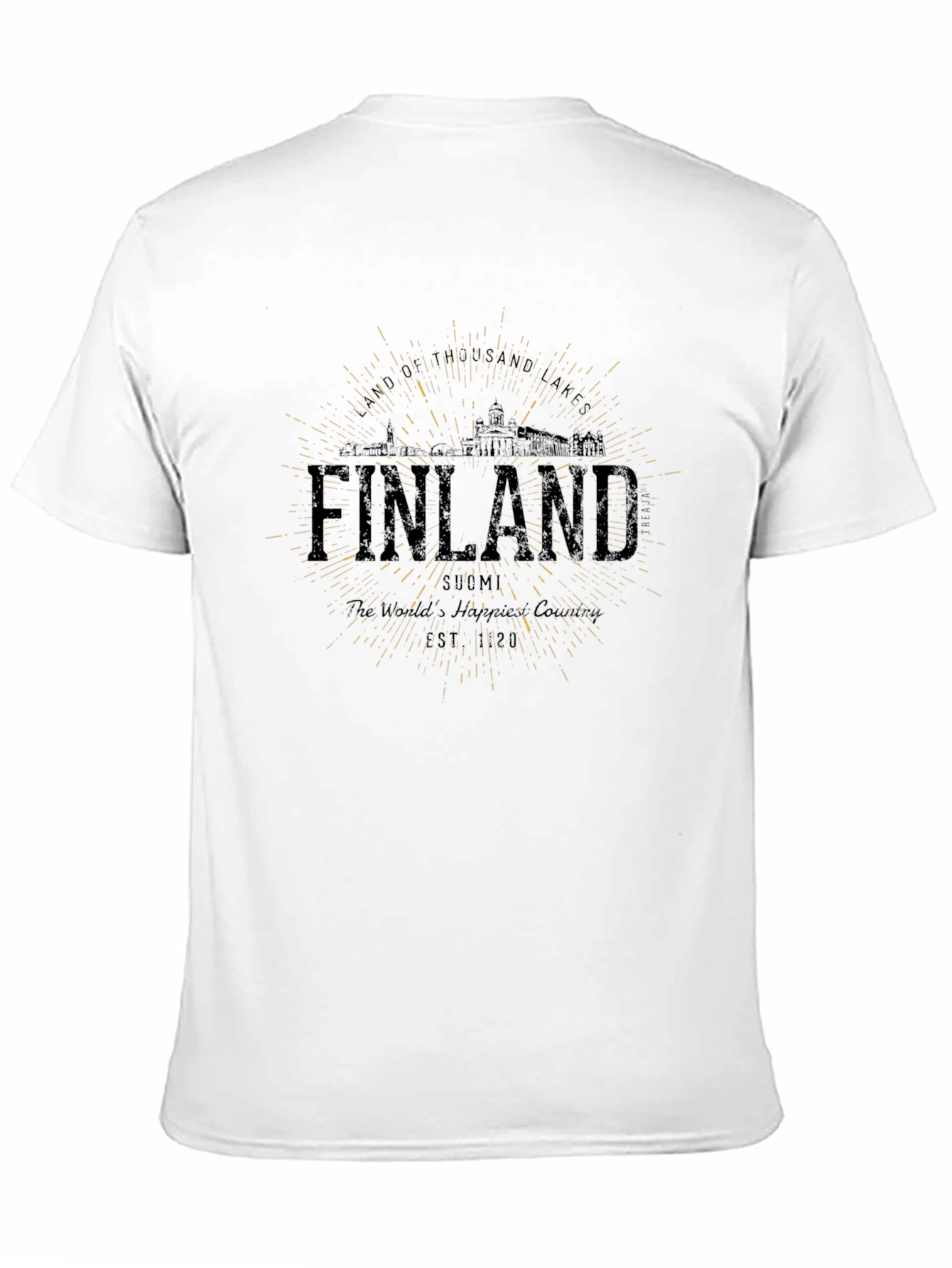 Finland T-Shirt Black Souvenir Tee