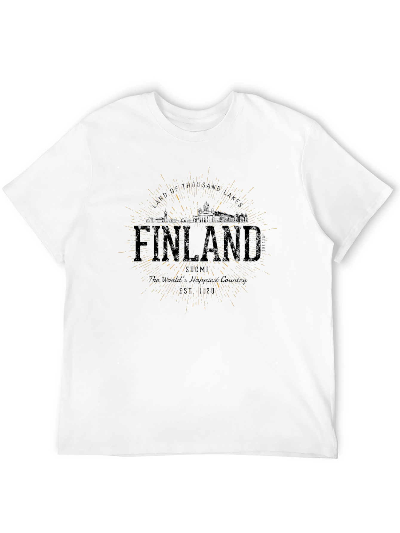 Finland T-Shirt Black Souvenir Tee