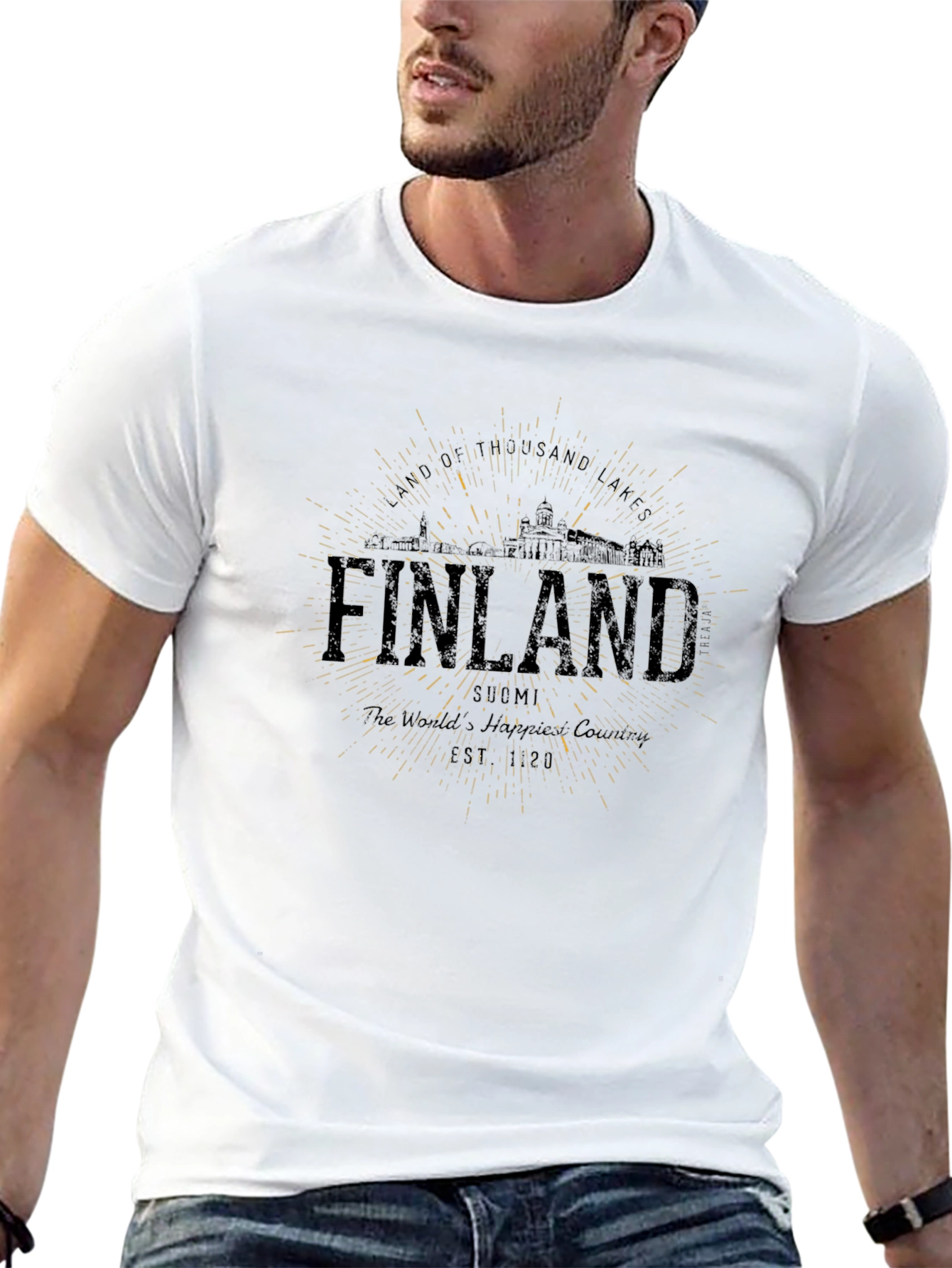 Finland T-Shirt Black Souvenir Tee