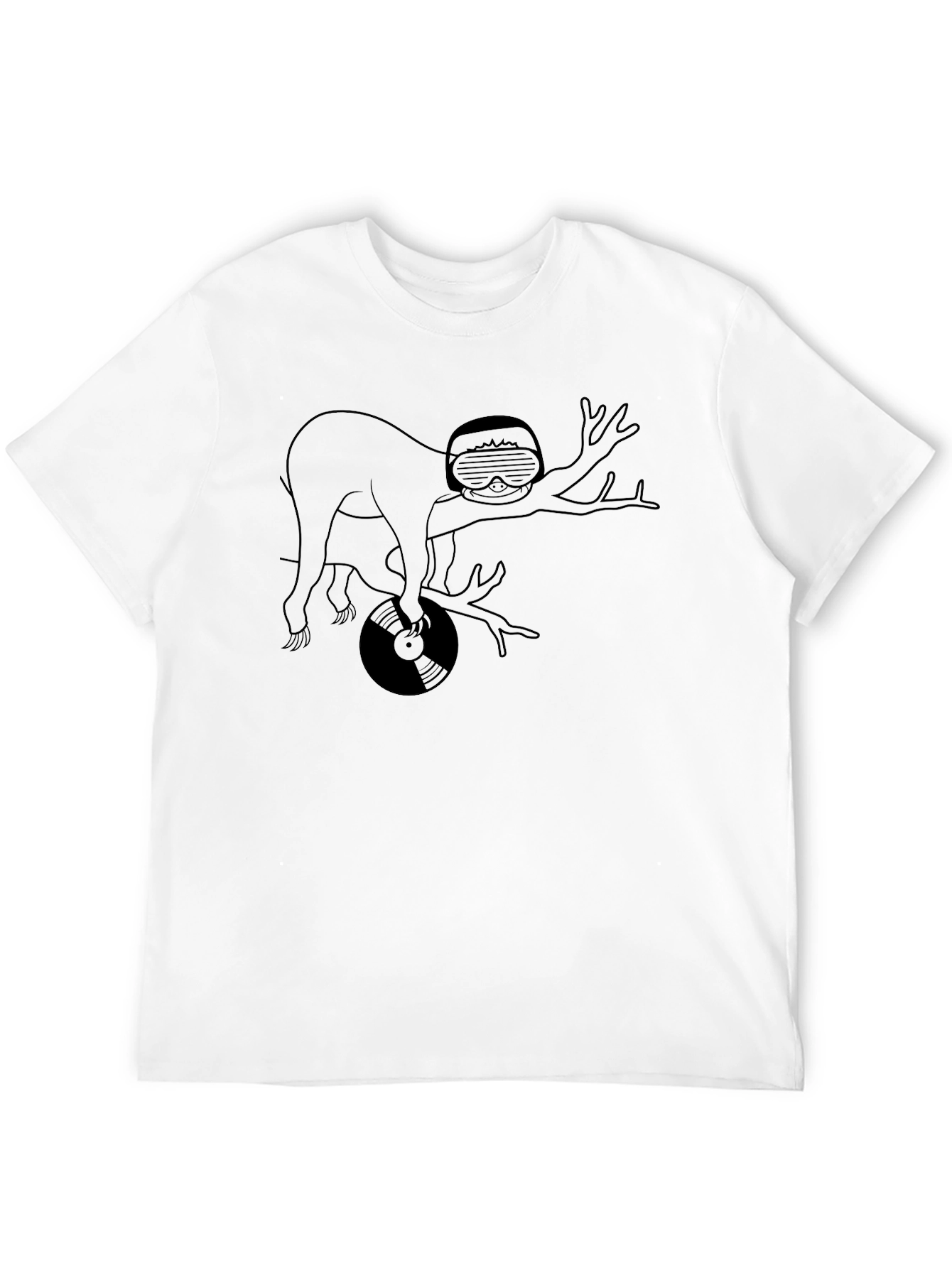 DJ Sloth Graphic Tee - Cool and Casual T-Shirt