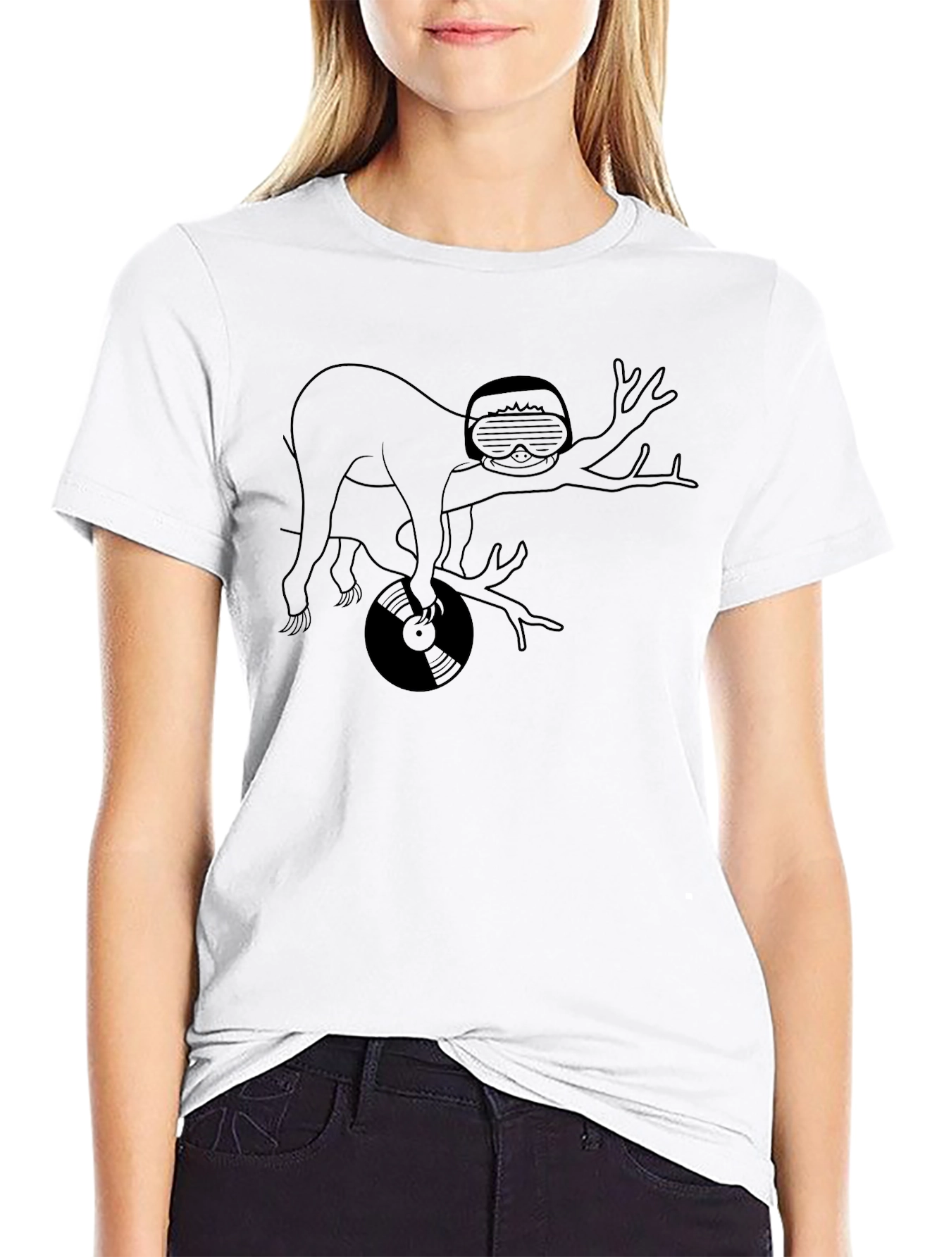 DJ Sloth Graphic Tee - Cool and Casual T-Shirt