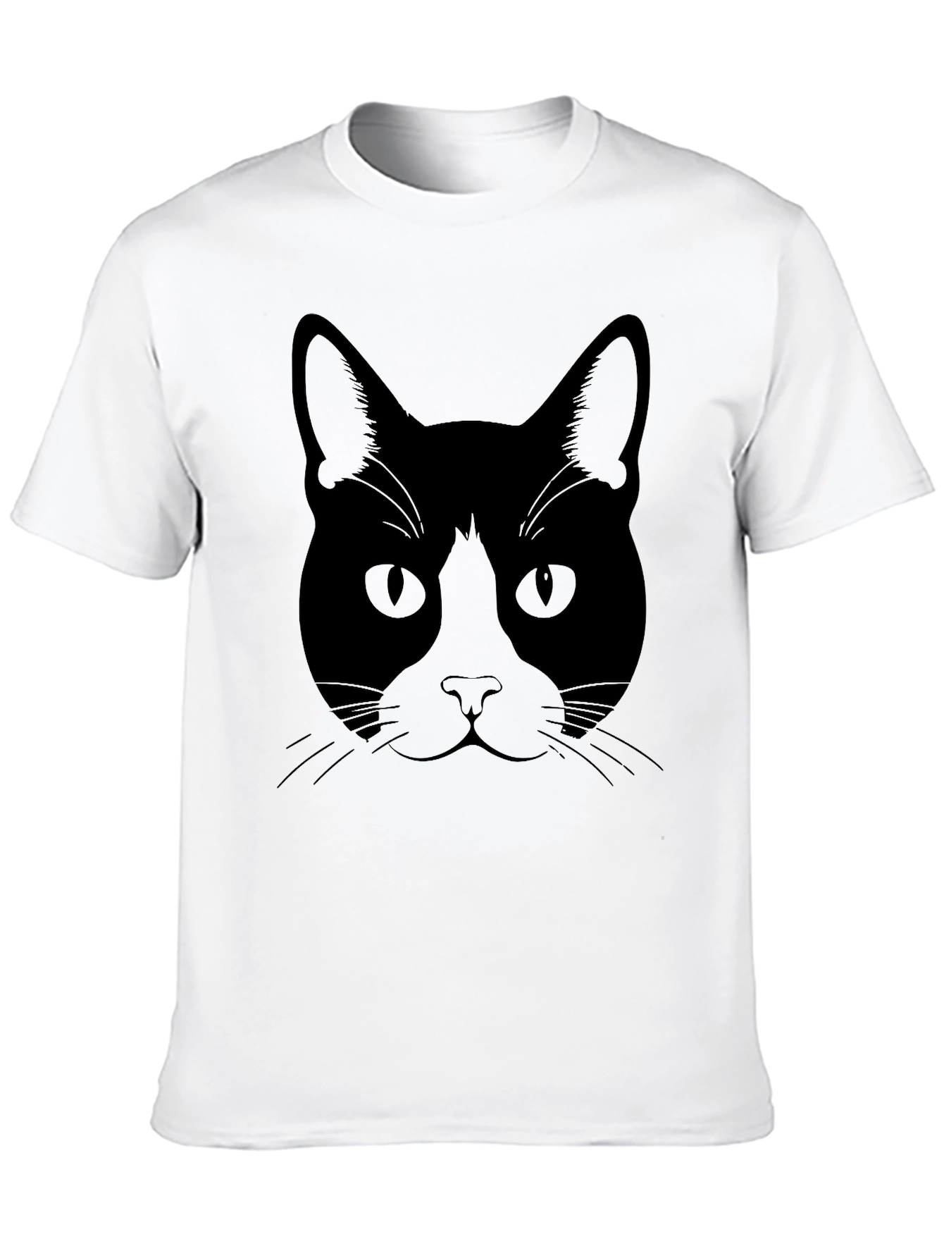 Black Cat Face Graphic T-Shirt - Unisex