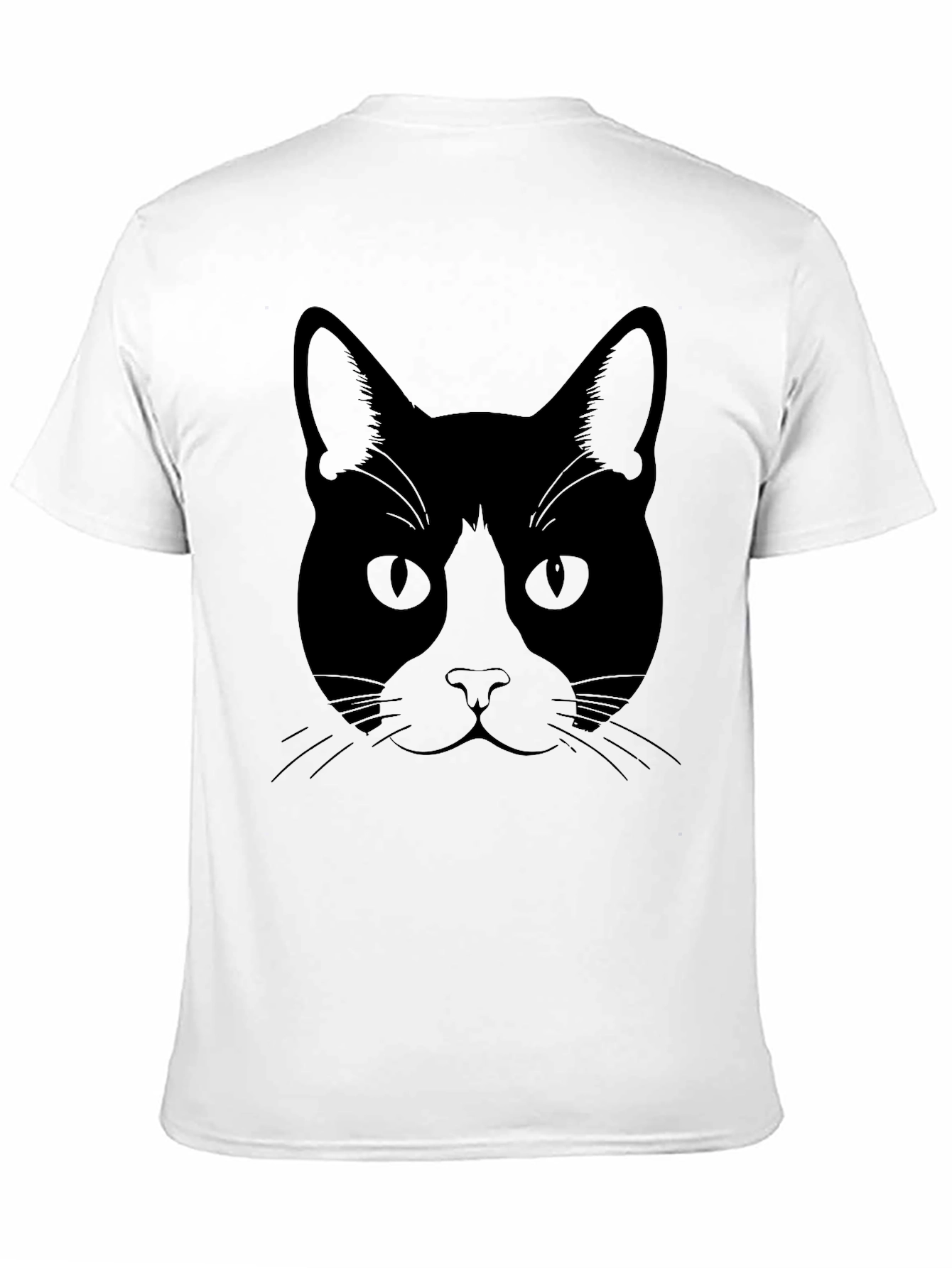 Black Cat Face Graphic T-Shirt - Unisex