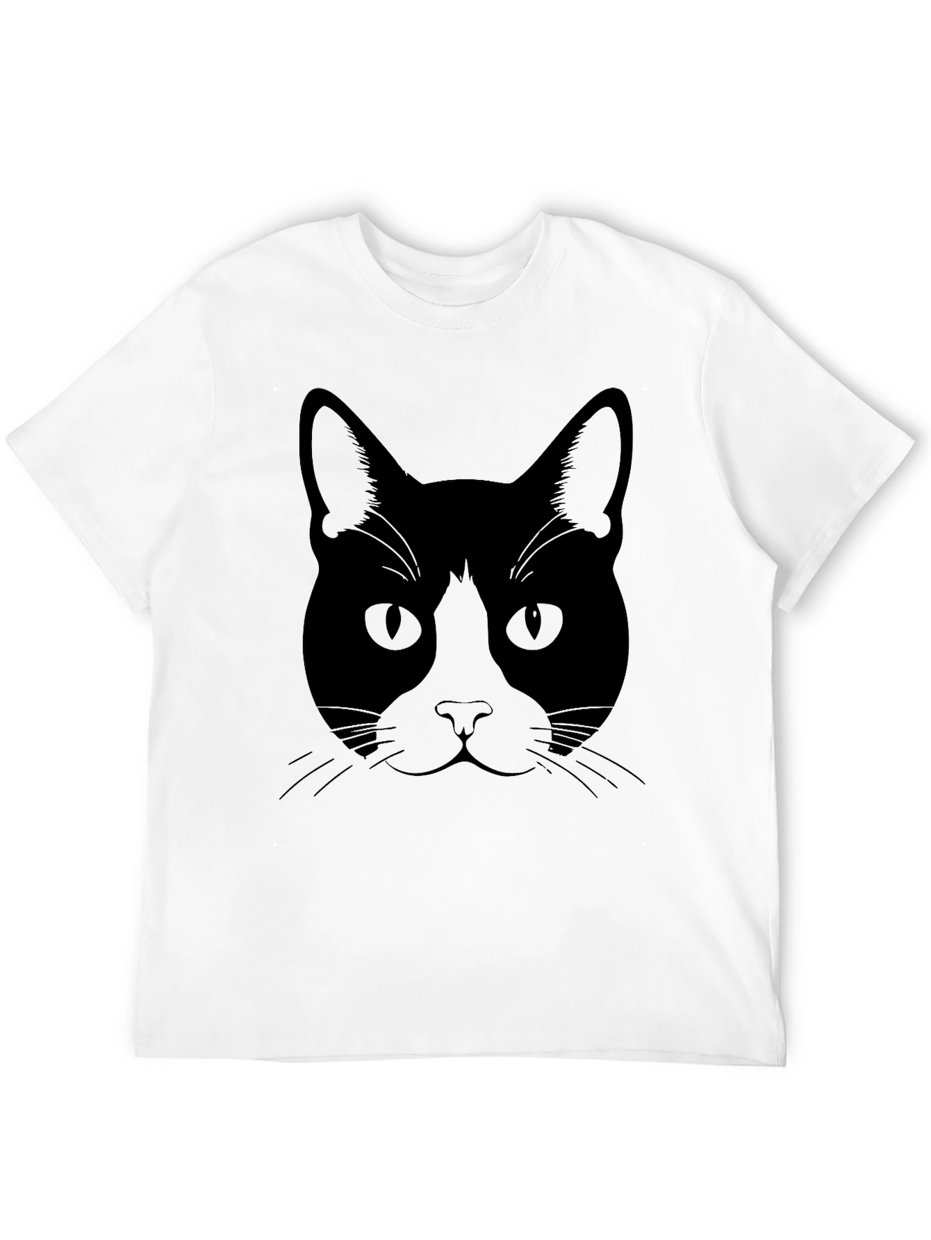 Black Cat Face Graphic T-Shirt - Unisex