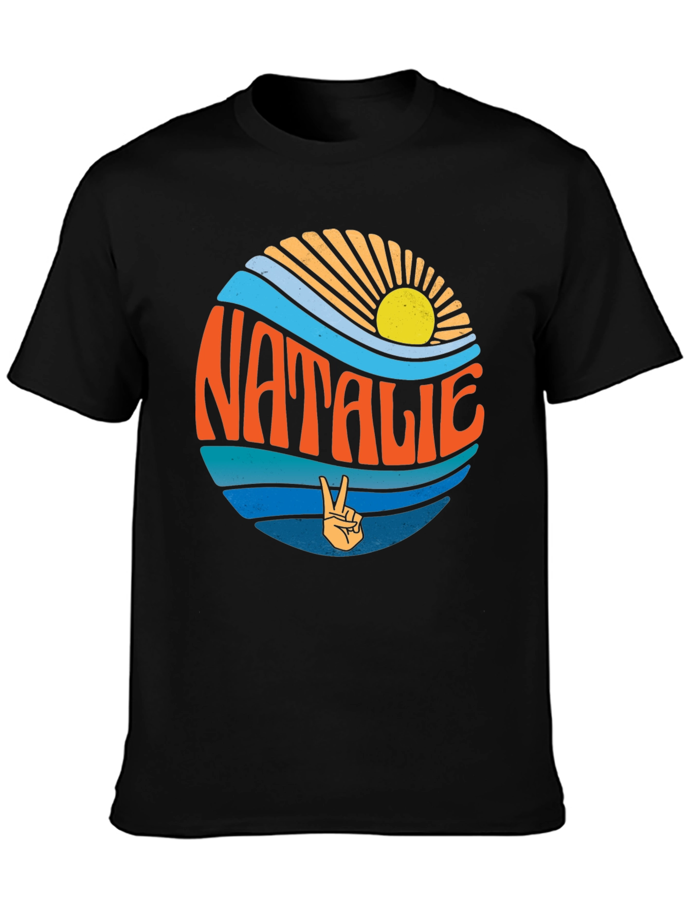 Natalie Retro Surf Style Graphic Tee