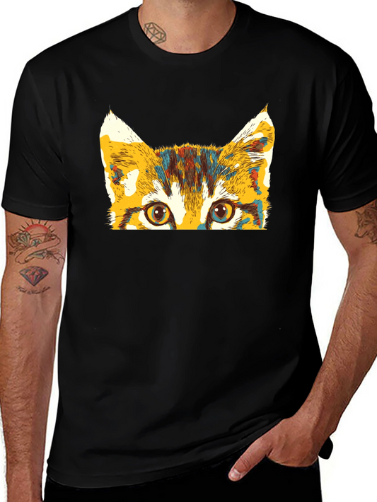Colorful Cat Peek T-Shirt