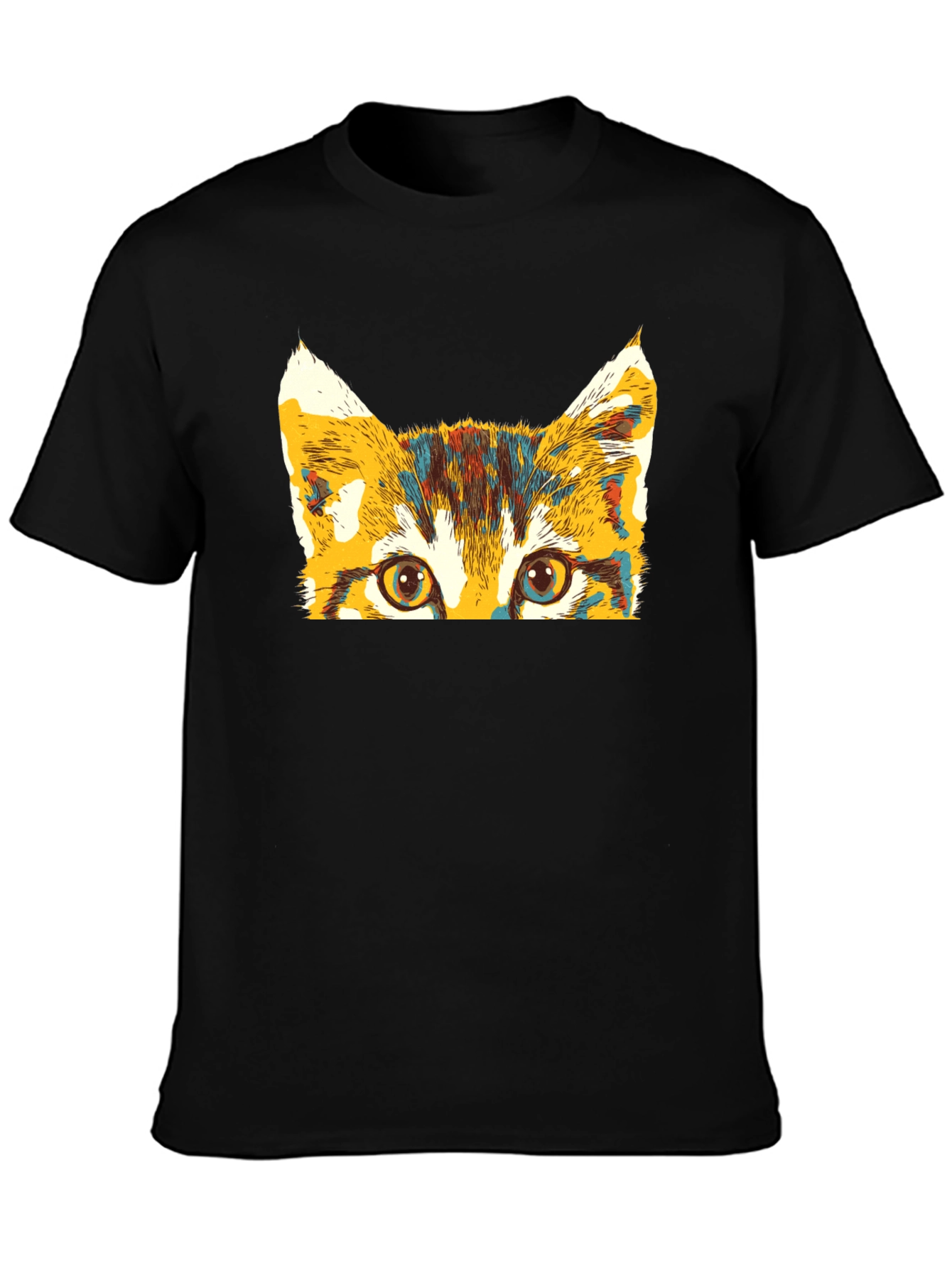 Colorful Cat Peek T-Shirt
