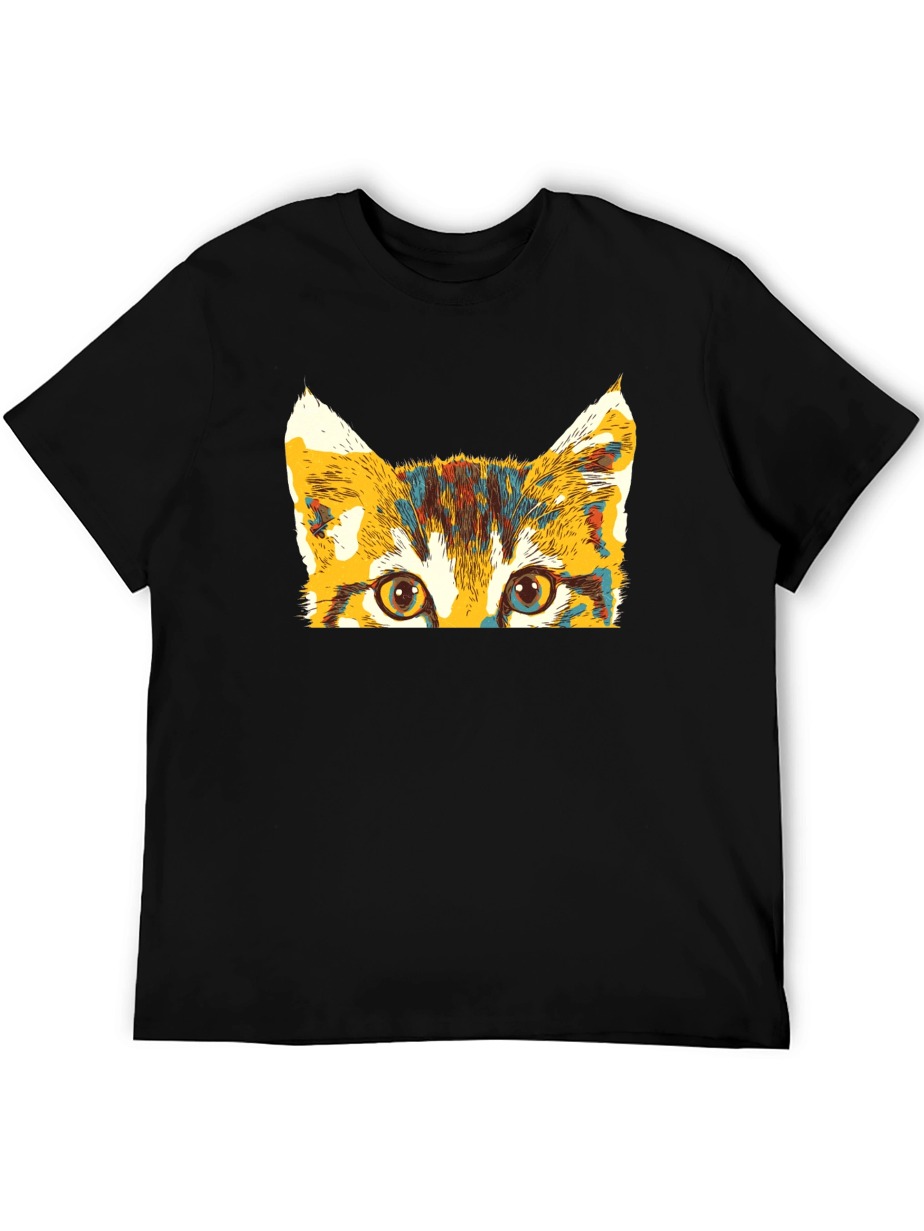 Colorful Cat Peek T-Shirt