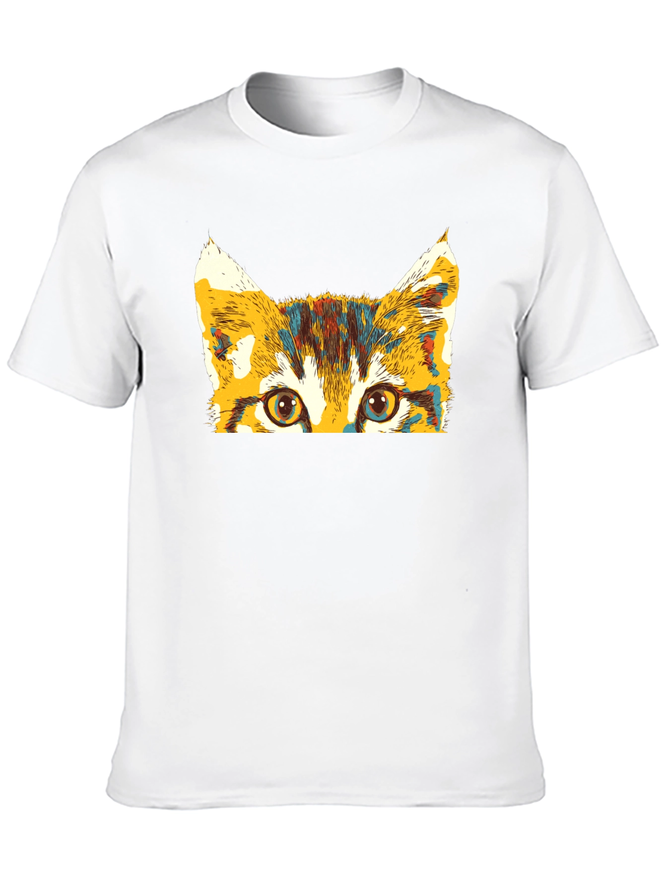 Colorful Cat Peek T-Shirt