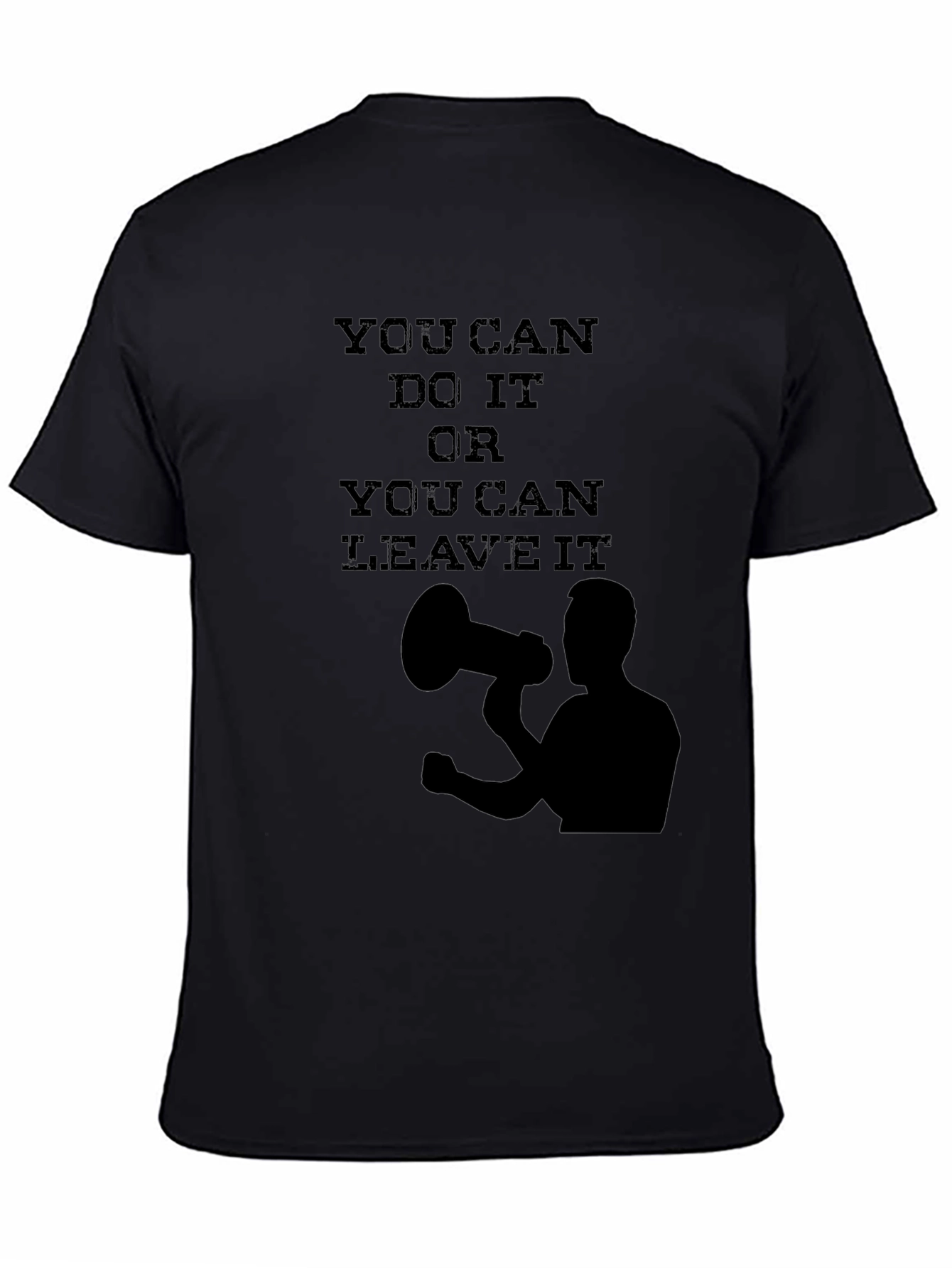 Motivational Black T-Shirt - You Can Do It!