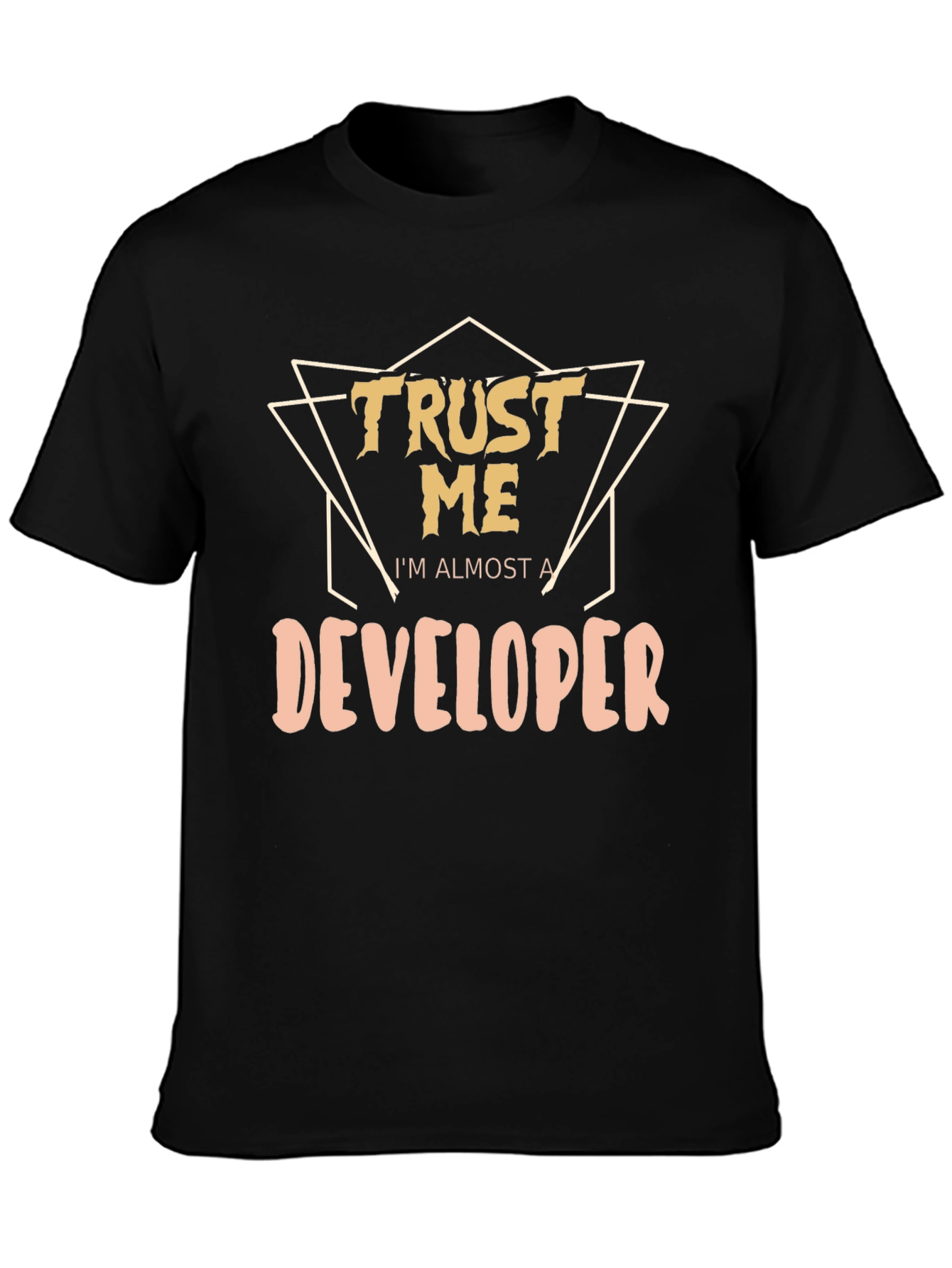 Trust Me Developer Graphic Tee - Black Cotton T-Shirt