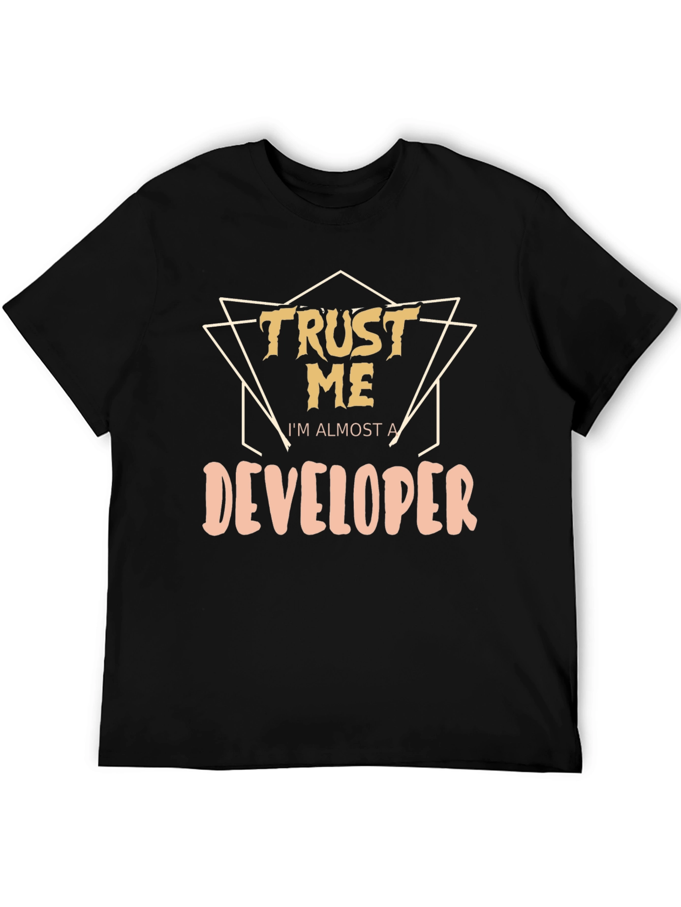 Trust Me Developer Graphic Tee - Black Cotton T-Shirt