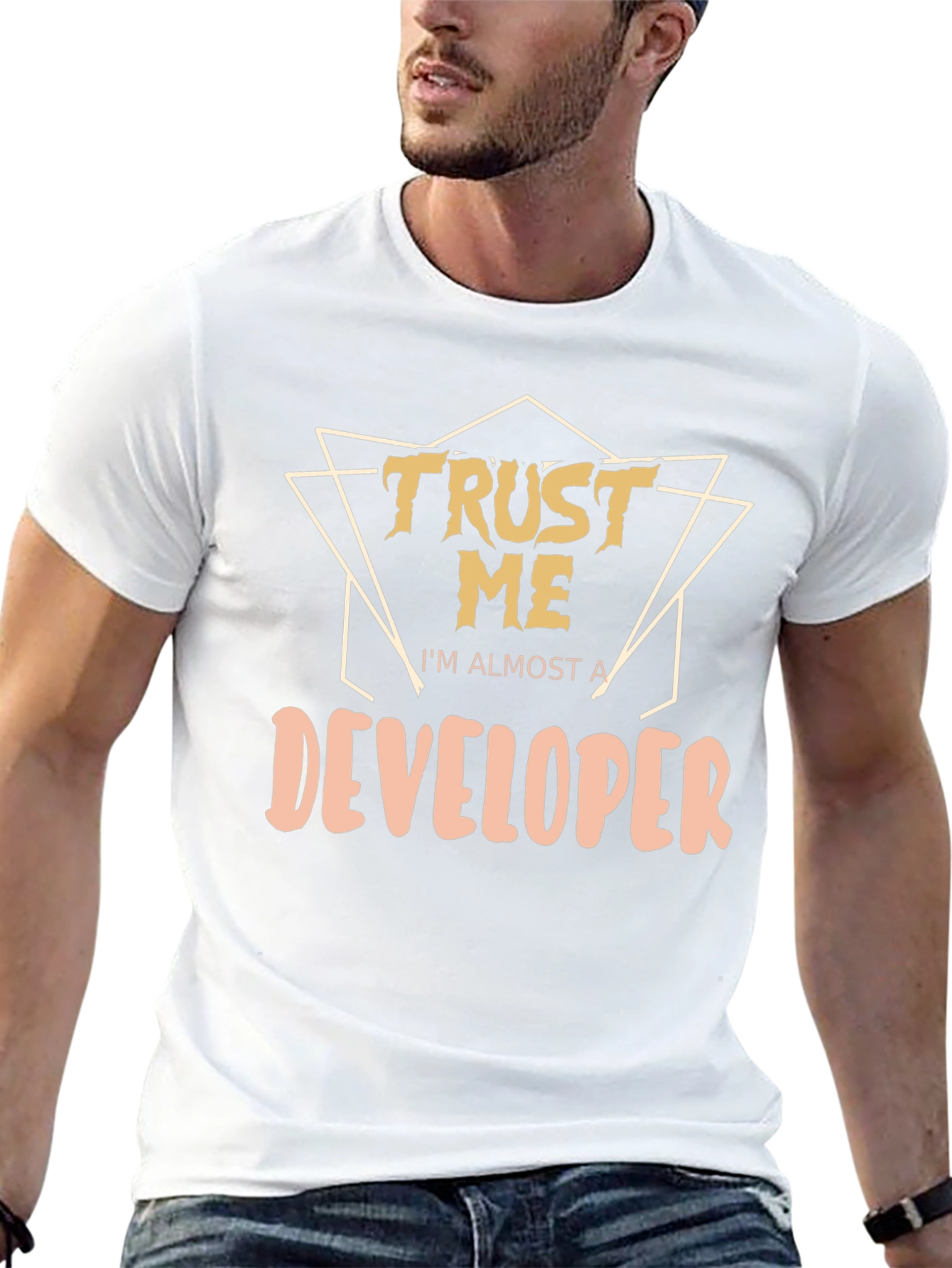 Trust Me Developer Graphic Tee - Black Cotton T-Shirt