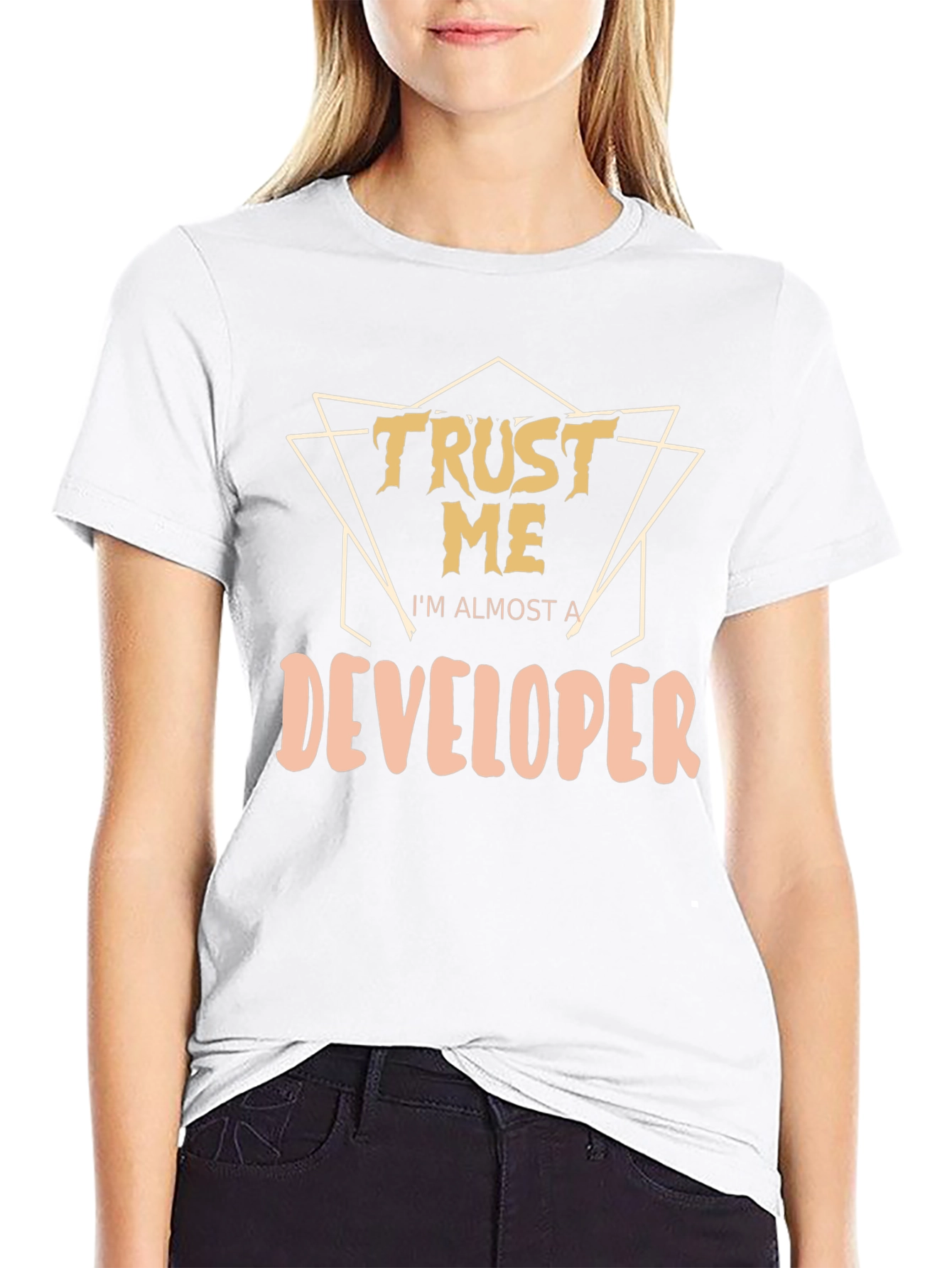 Trust Me Developer Graphic Tee - Black Cotton T-Shirt