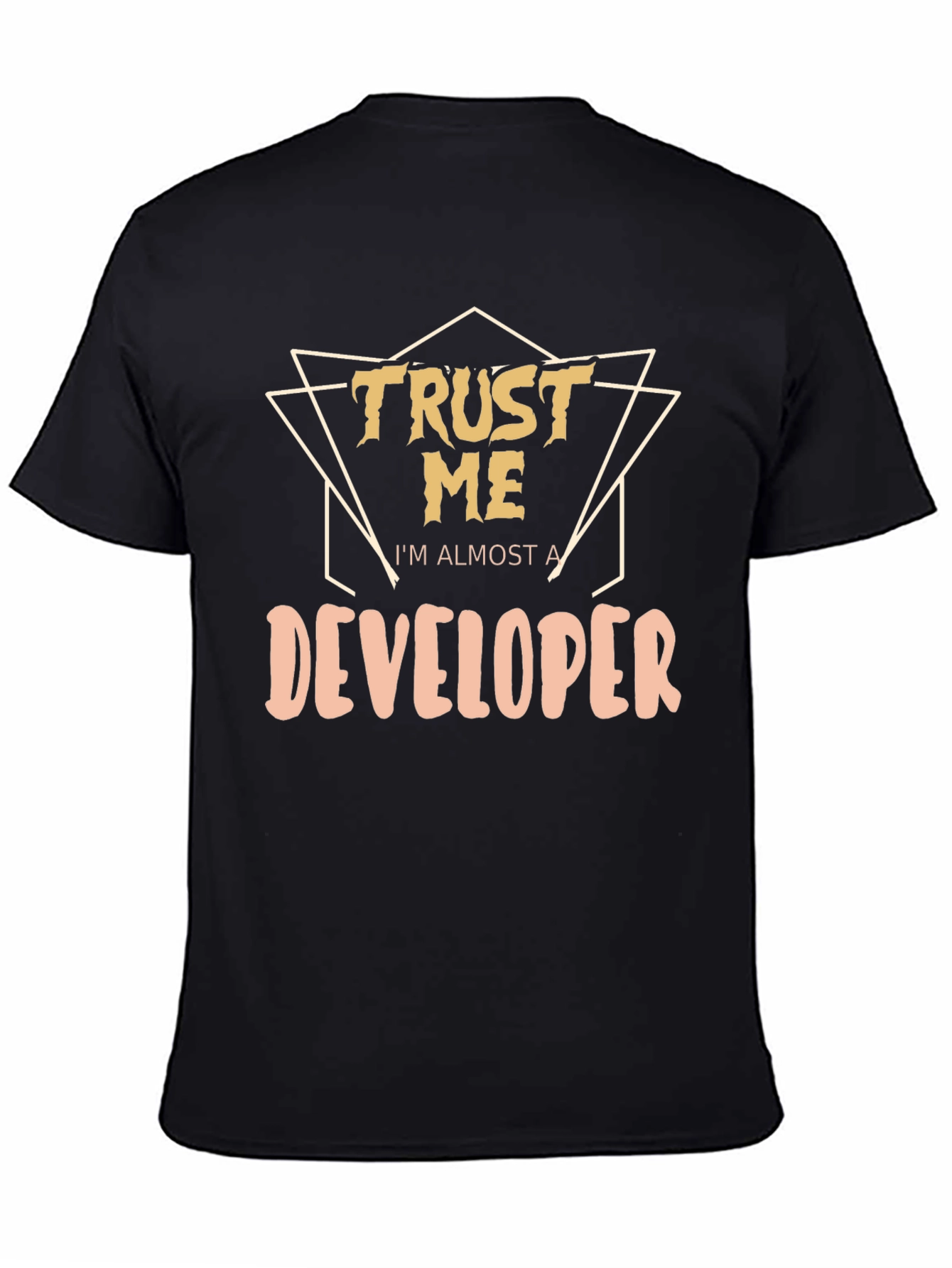 Trust Me Developer Graphic Tee - Black Cotton T-Shirt