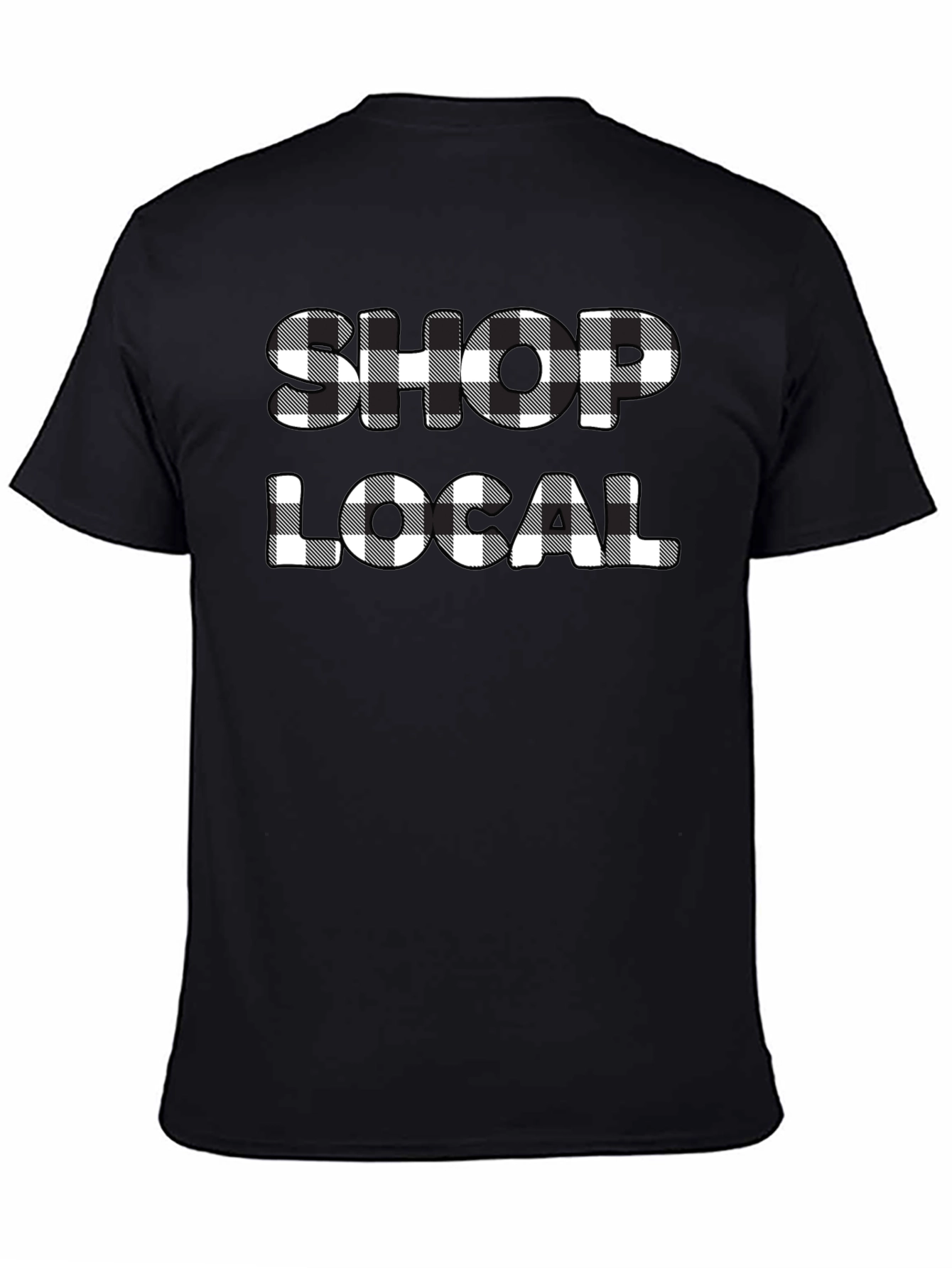 Shop Local Buffalo Plaid Graphic Tee