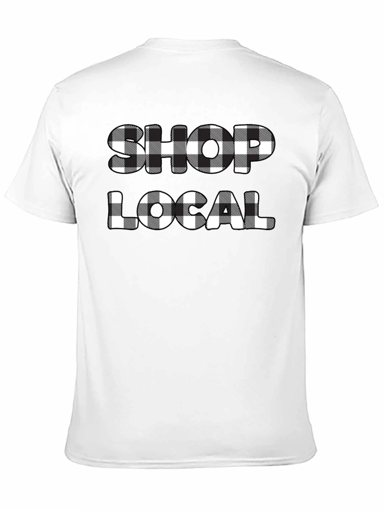 Shop Local Buffalo Plaid Graphic Tee