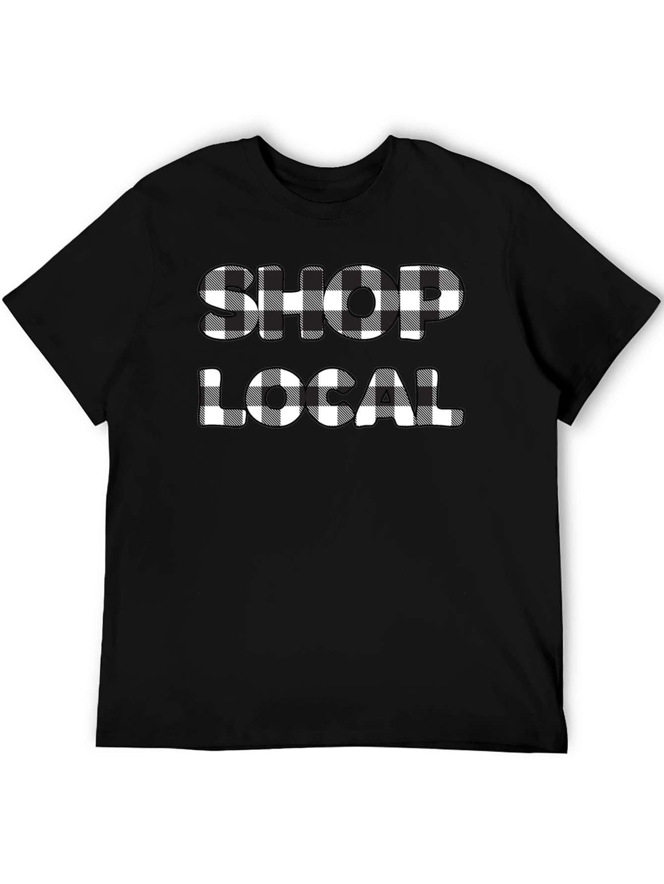 Shop Local Buffalo Plaid Graphic Tee