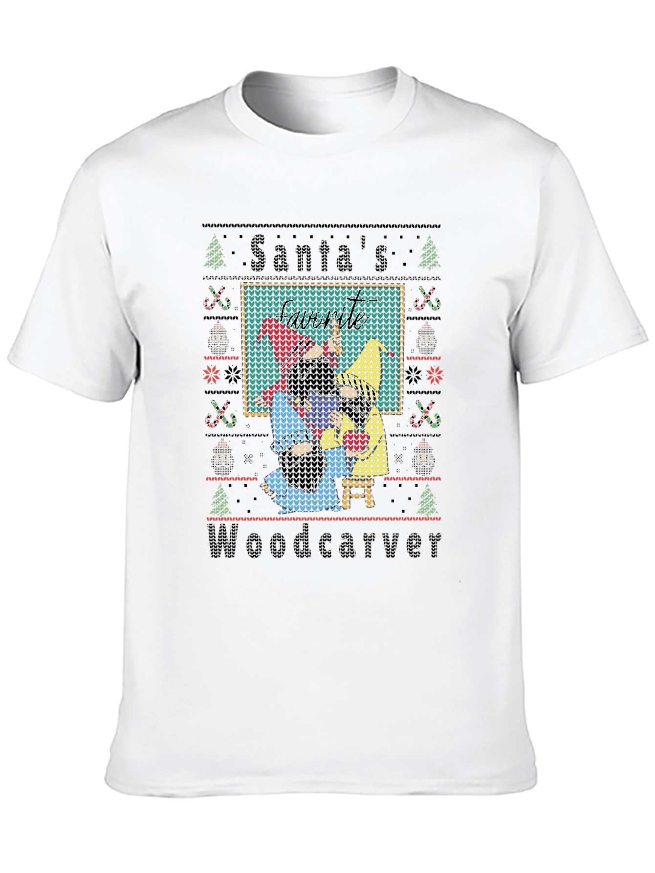 Santas Woodcarver Christmas T-Shirt