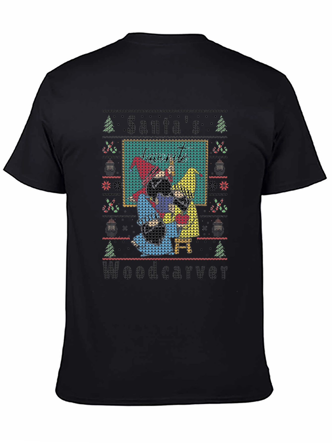 Santas Woodcarver Christmas T-Shirt