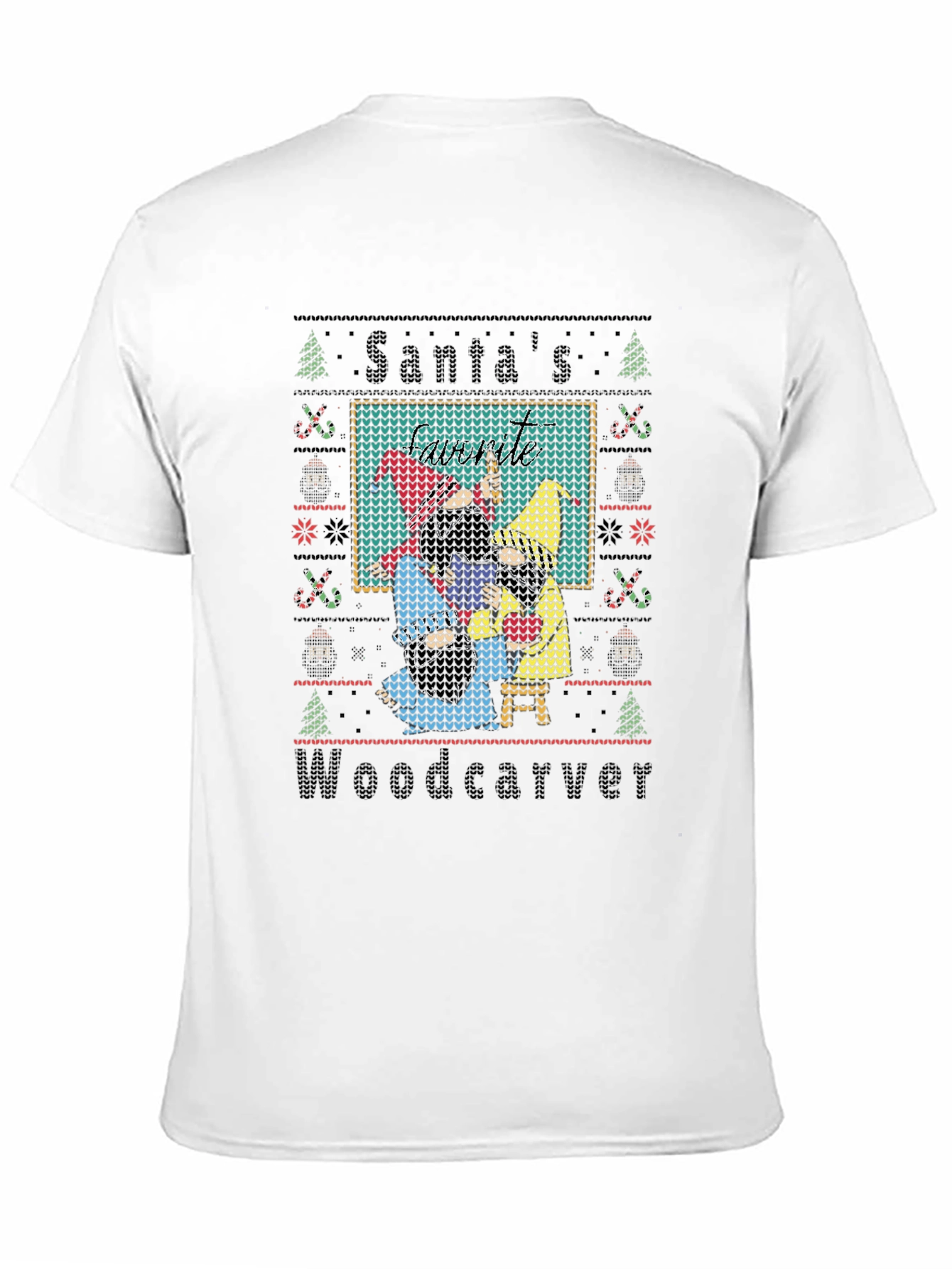 Santas Woodcarver Christmas T-Shirt