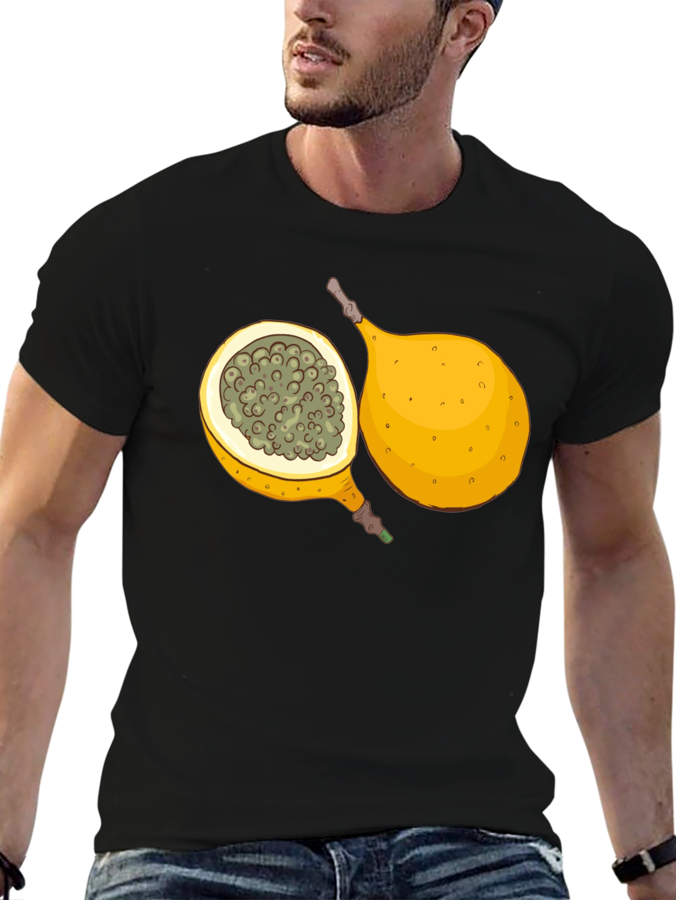 Granadilla Fruit Graphic T-Shirt - Tropical Design