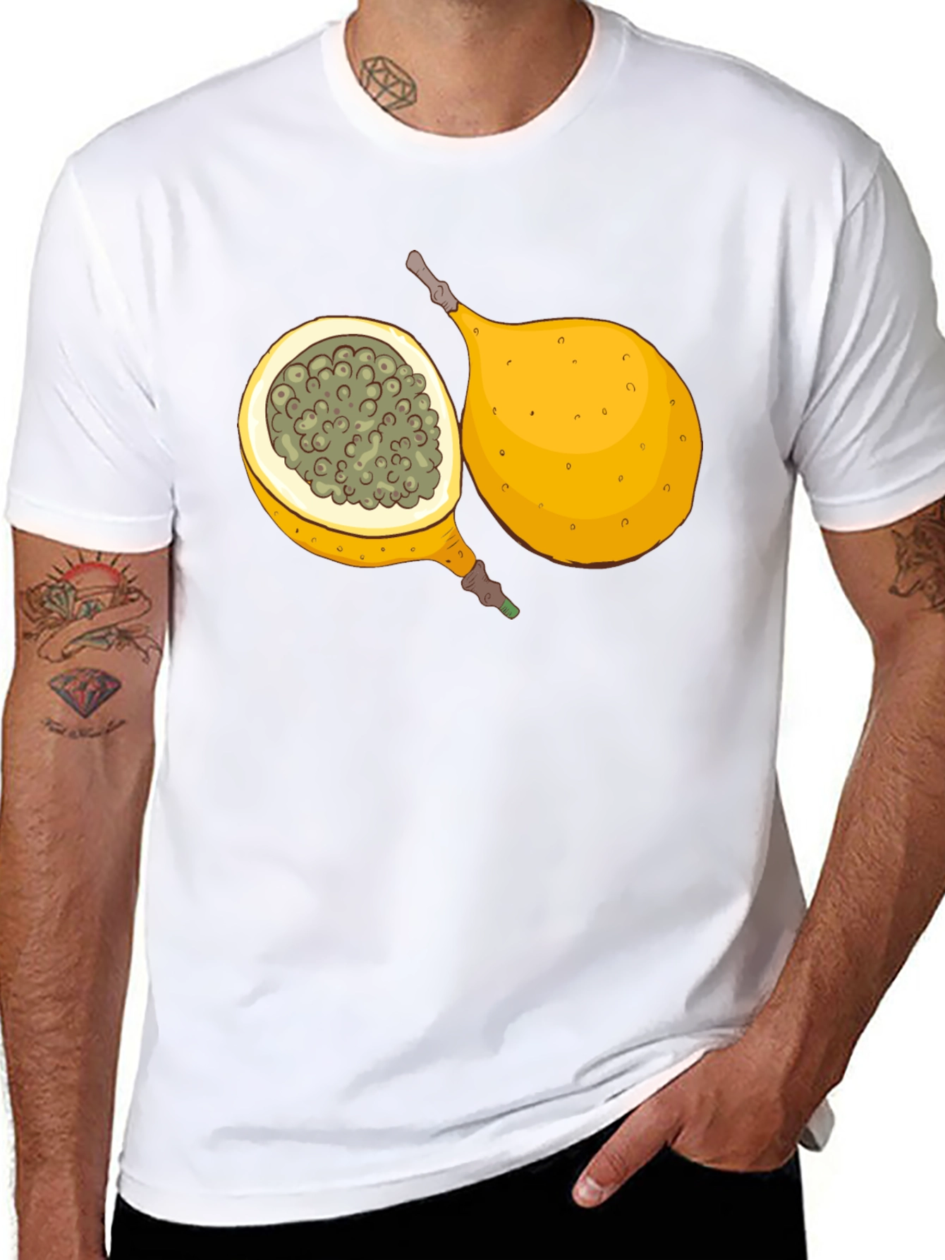 Granadilla Fruit Graphic T-Shirt - Tropical Design