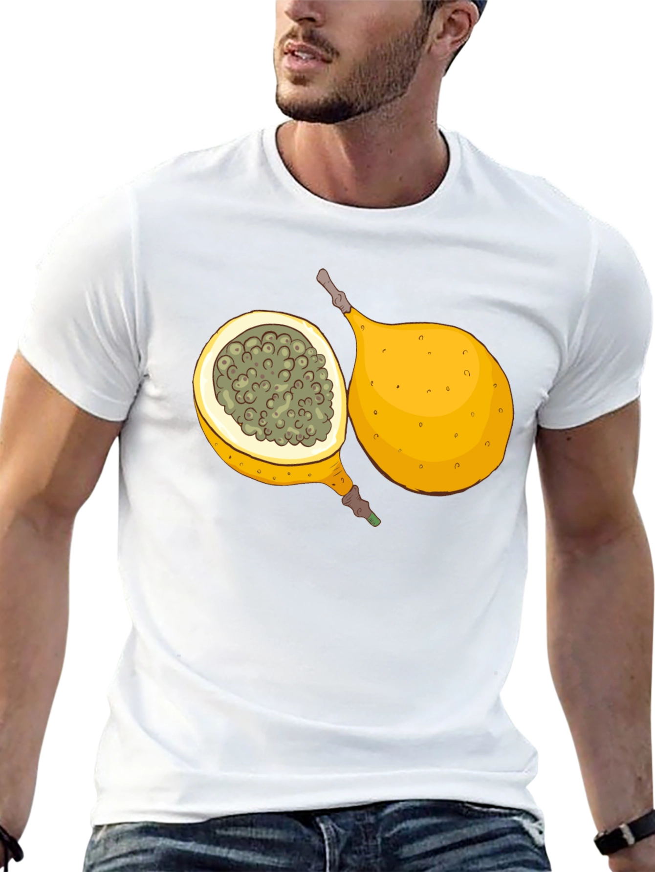 Granadilla Fruit Graphic T-Shirt - Tropical Design