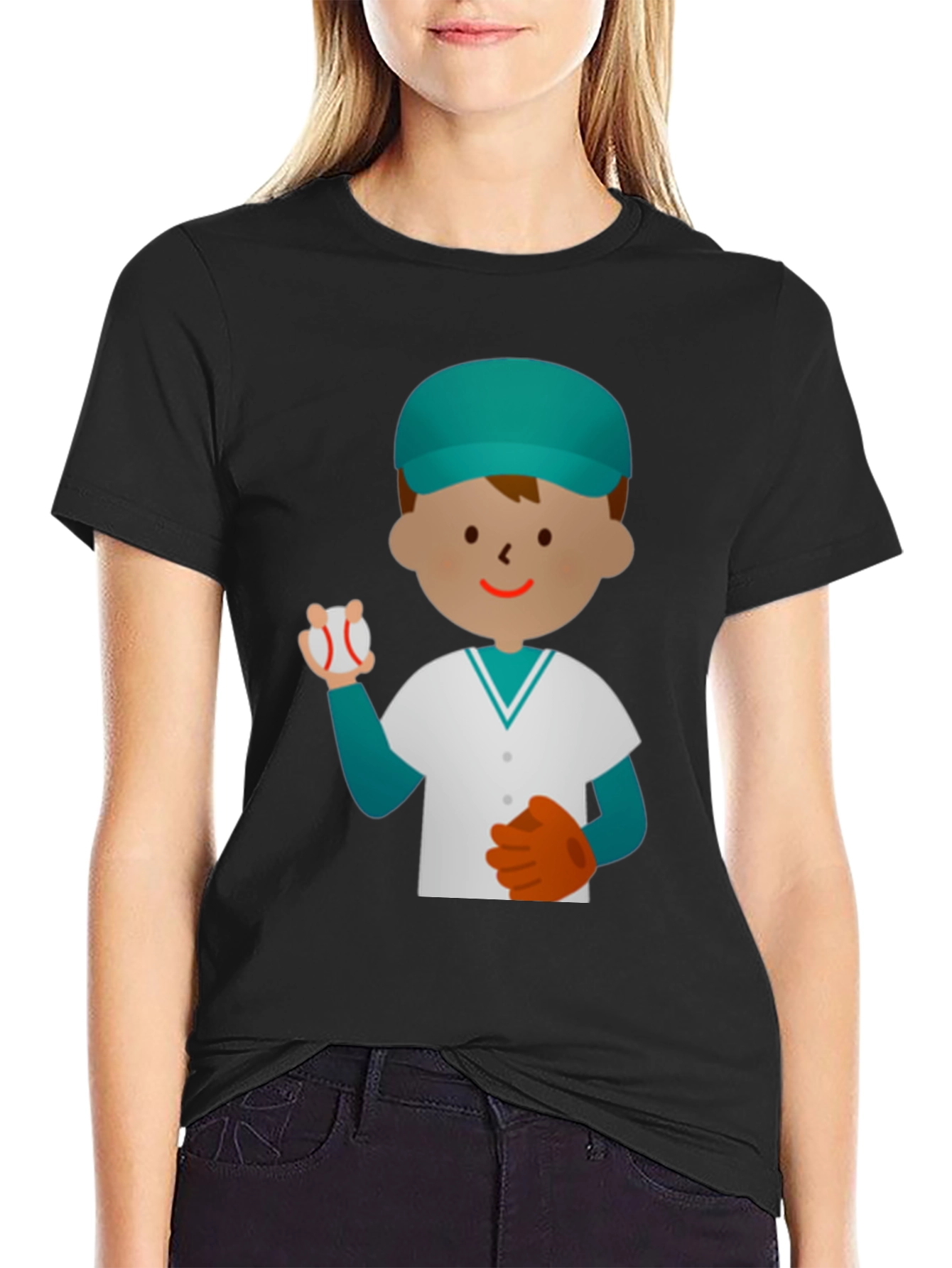Baseball Player Graphic T-Shirt - Fun Casual Tee