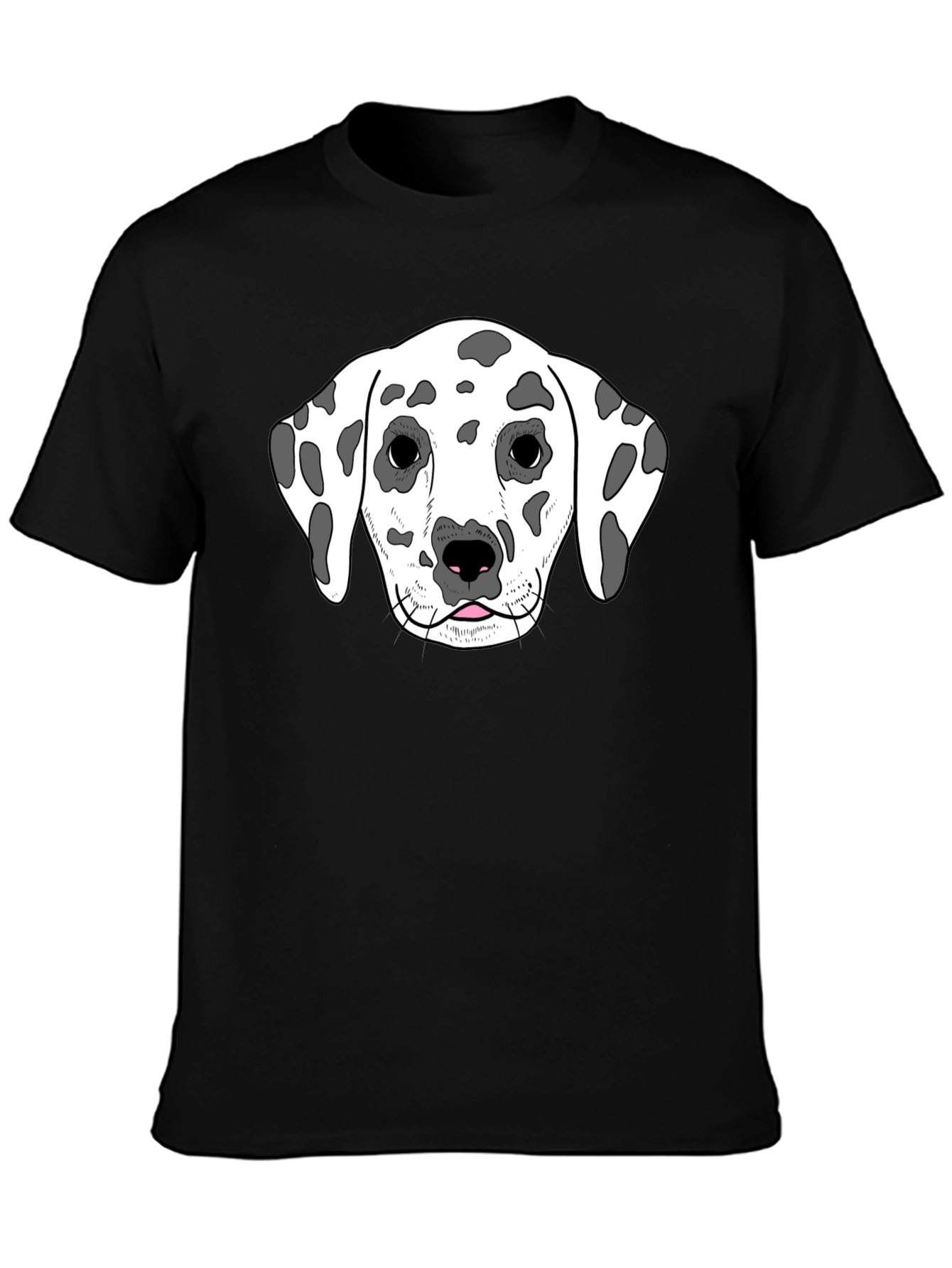 Dalmatian Dog Graphic Tee - Unisex Black T-Shirt