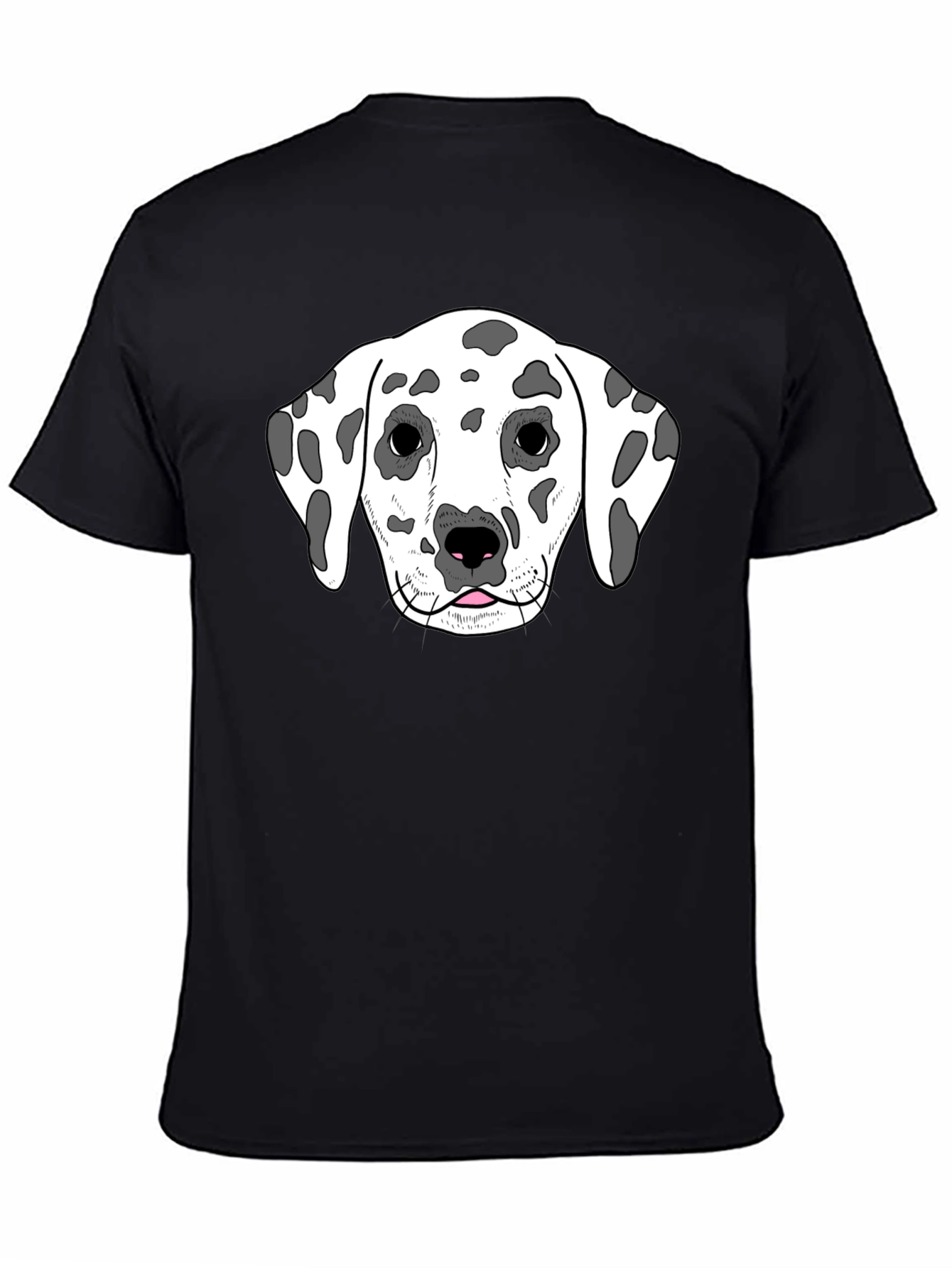 Dalmatian Dog Graphic Tee - Unisex Black T-Shirt