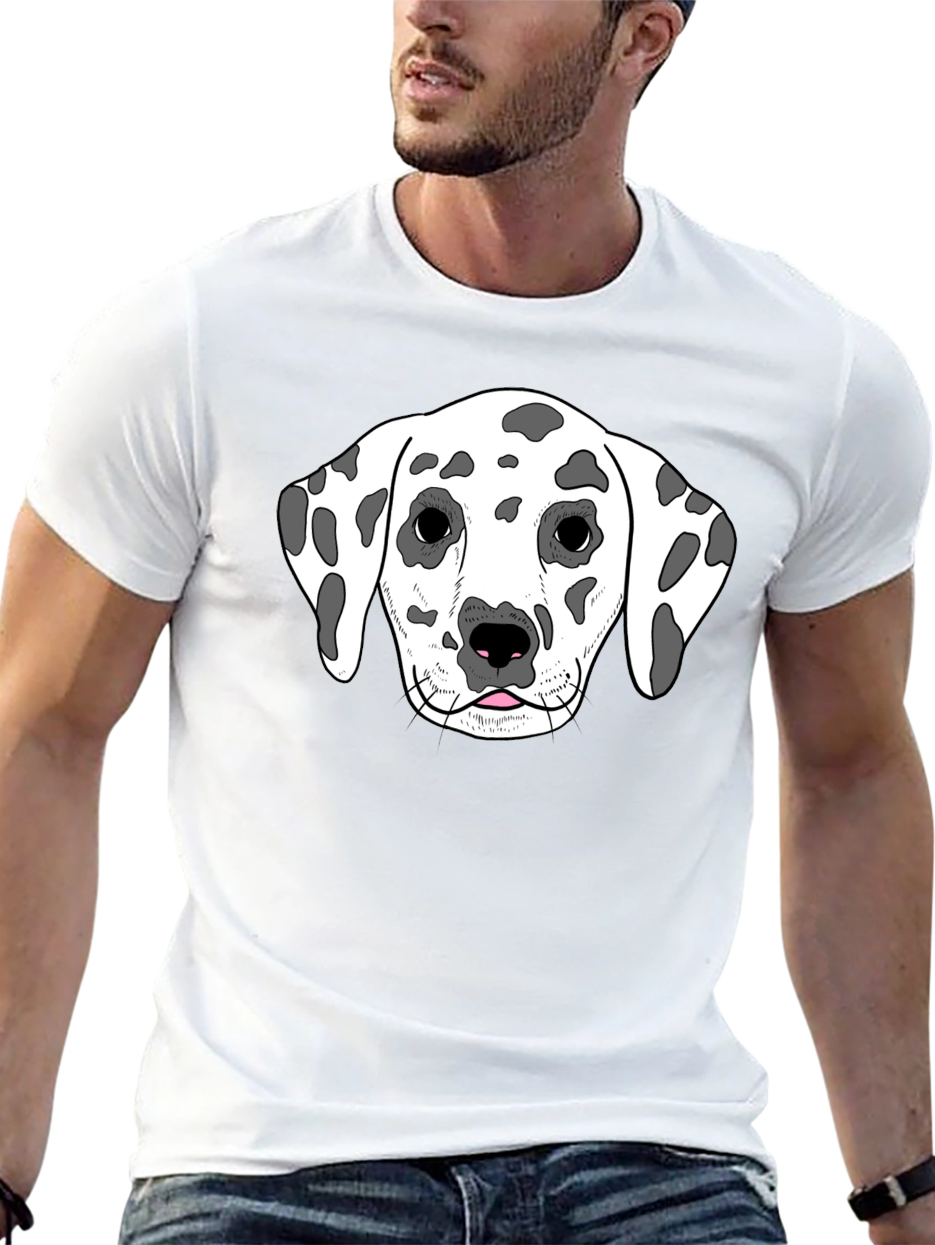 Dalmatian Dog Graphic Tee - Unisex Black T-Shirt