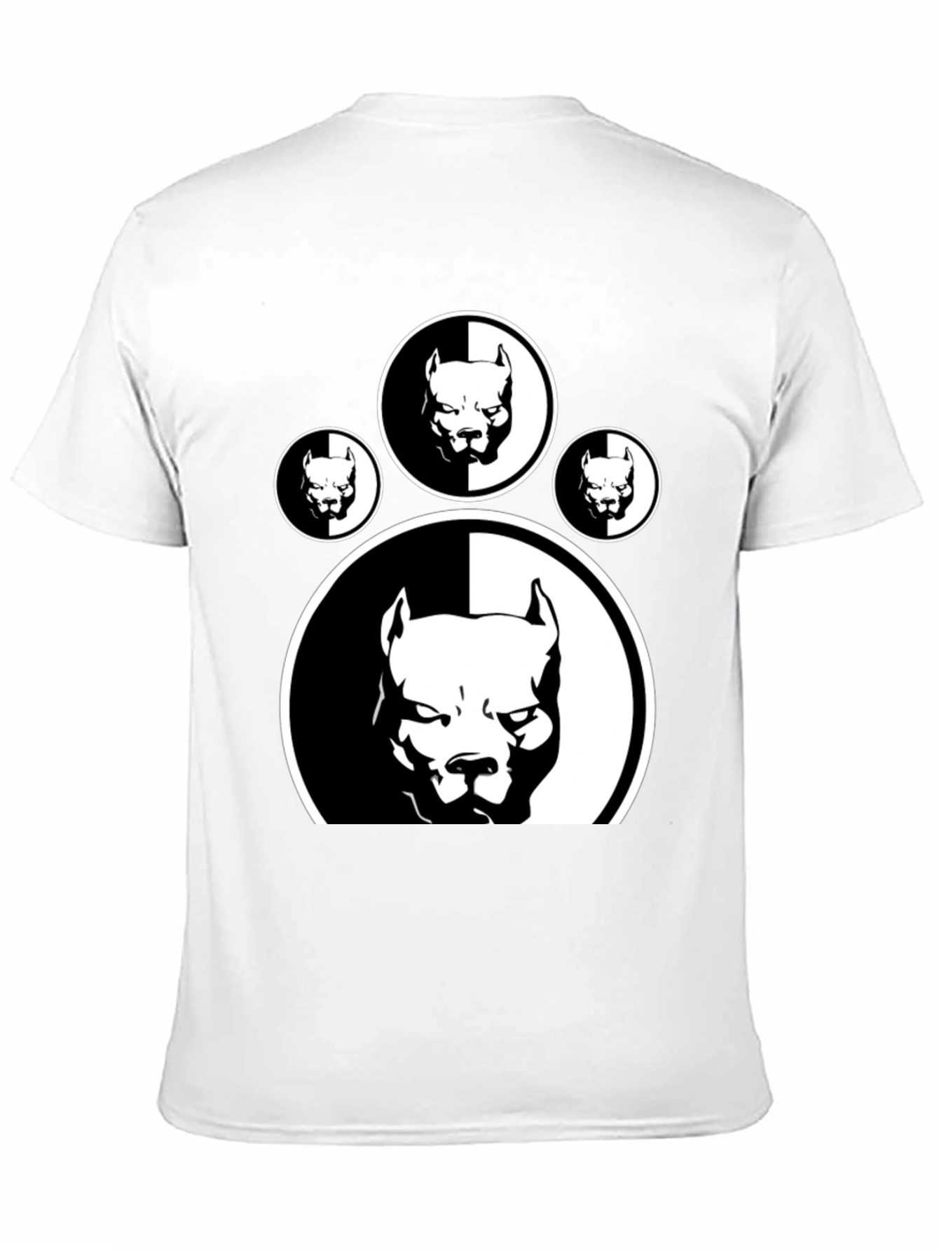 Pitbull Paw Print Graphic T-Shirt