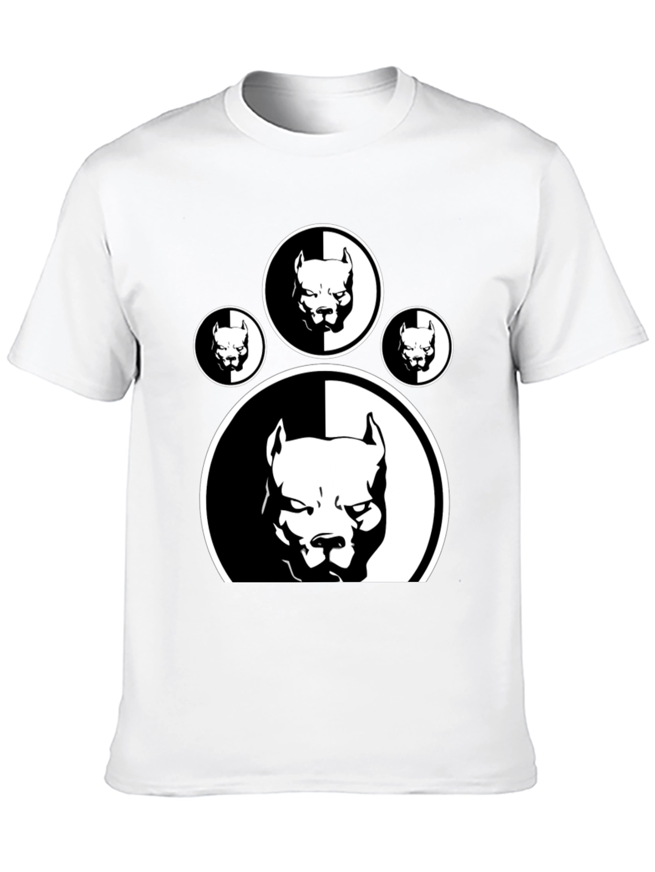 Pitbull Paw Print Graphic T-Shirt