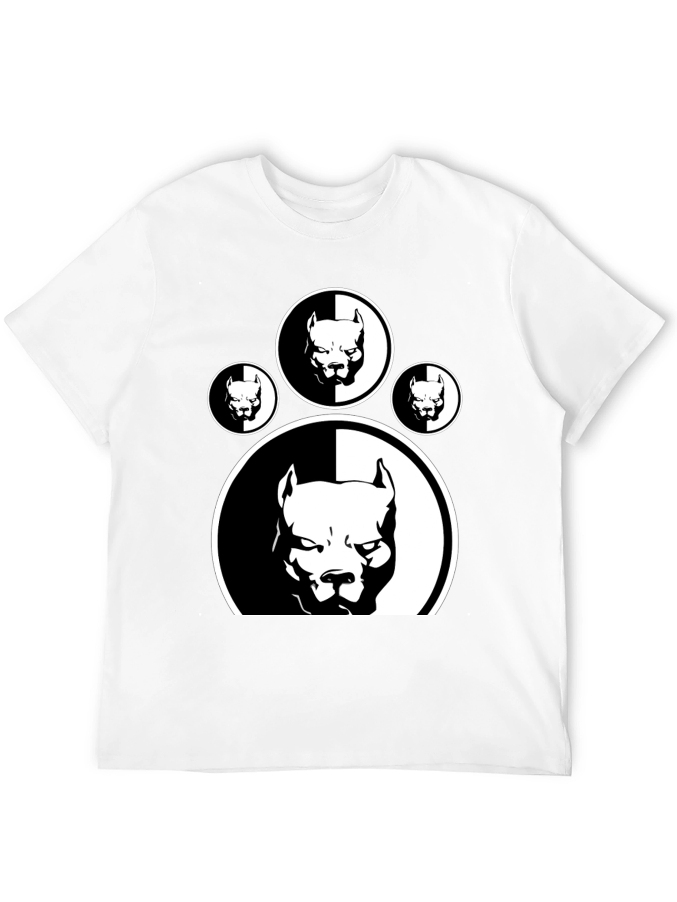 Pitbull Paw Print Graphic T-Shirt