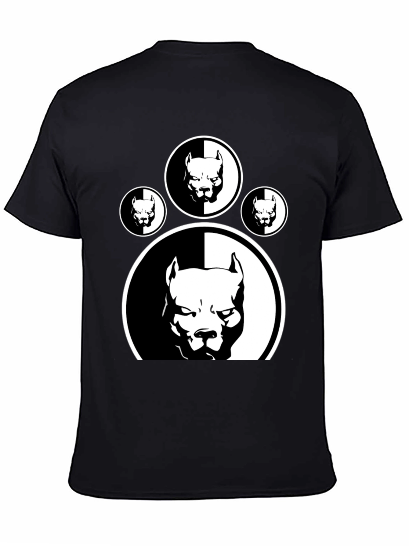 Pitbull Paw Print Graphic T-Shirt